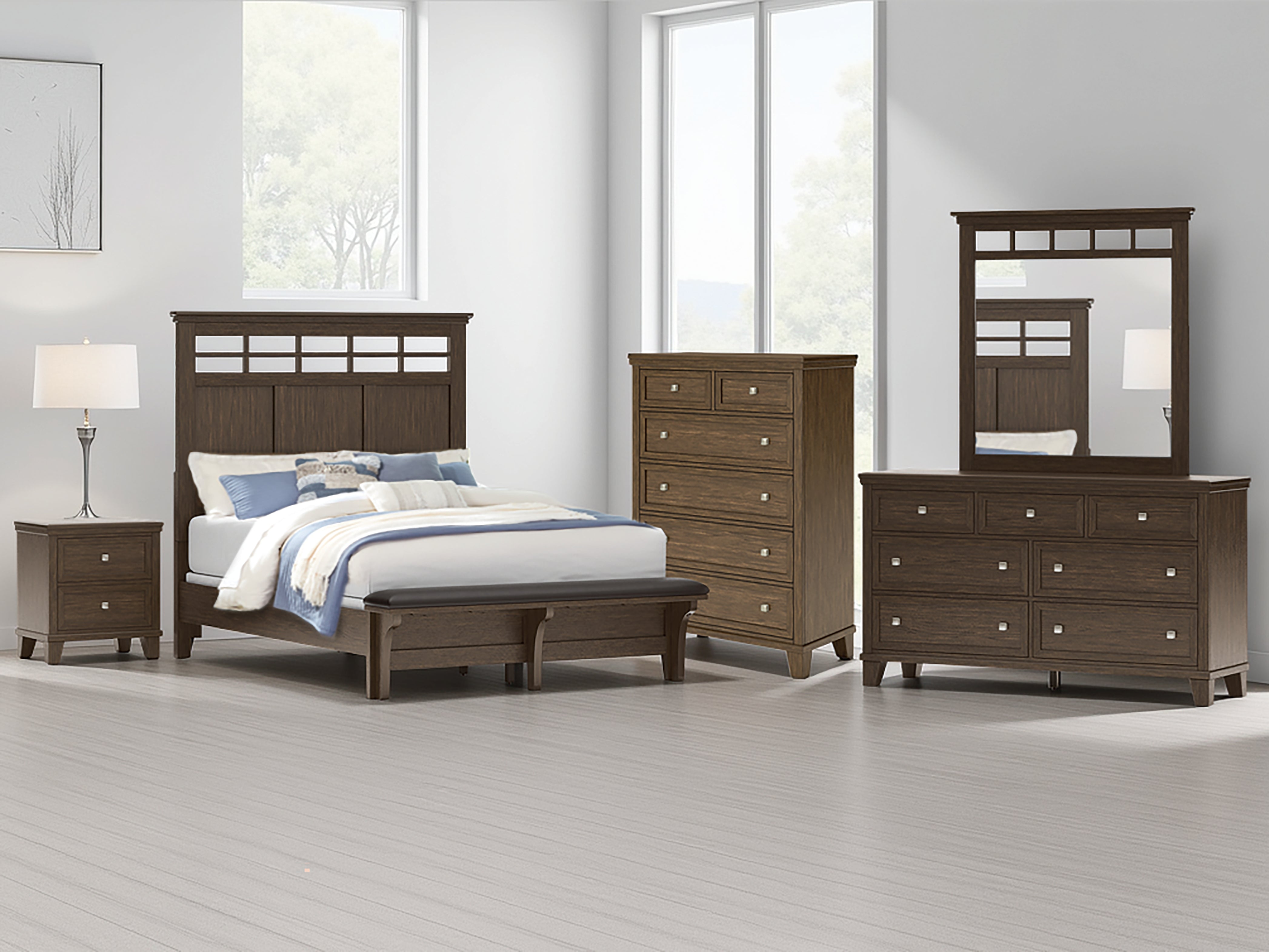 A2Z Furniture - Ashley Furniture - Shawbeck Bedroom - Queen Panel Bed / Dark Brown - B625B2