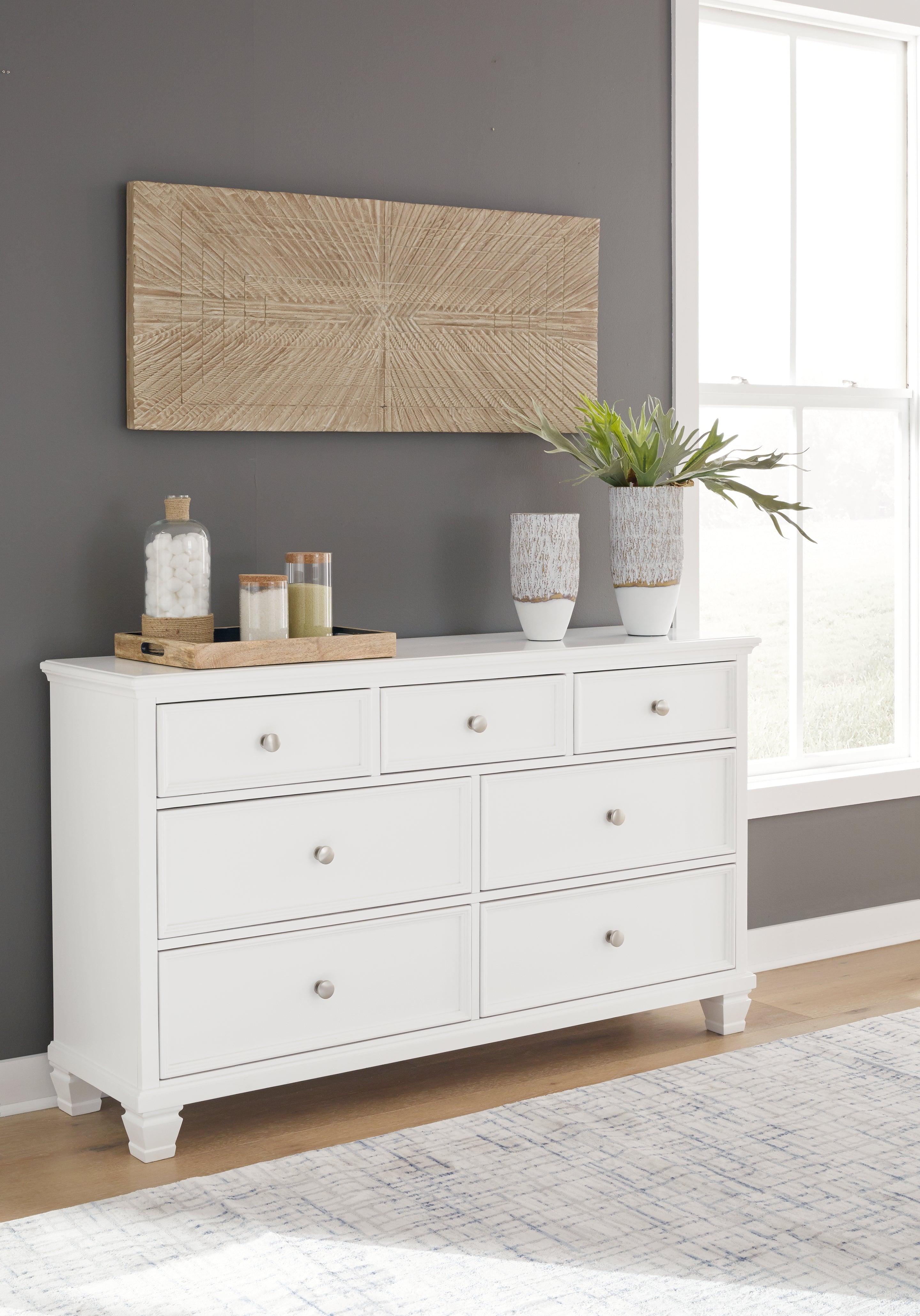 A2Z Furniture - Ashley Furniture - Fortman Bedroom - Dresser / White - B680-31