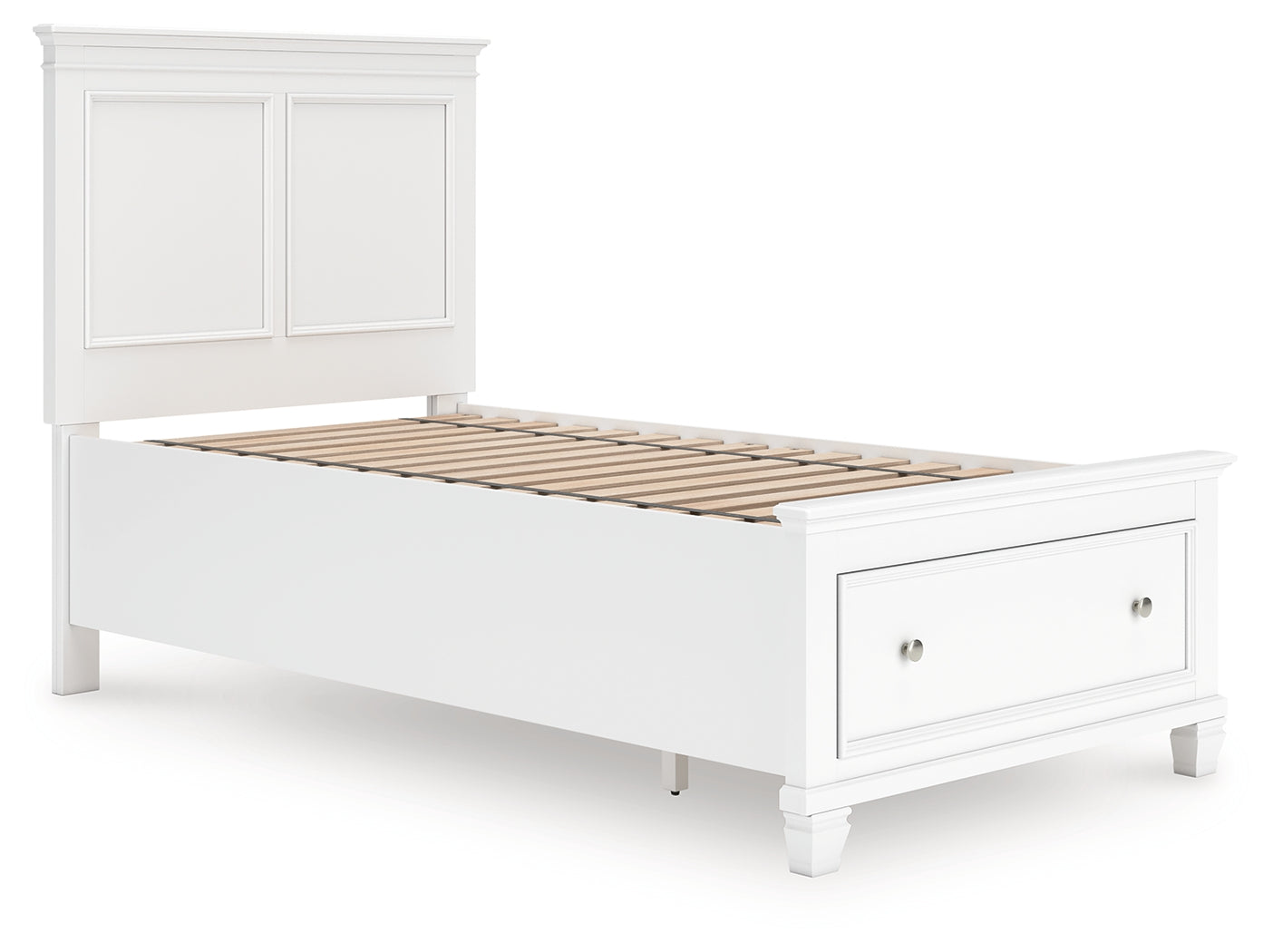 A2Z Furniture - Ashley Furniture - Fortman Bedroom - Twin Panel Storage Bed / White - B680B24