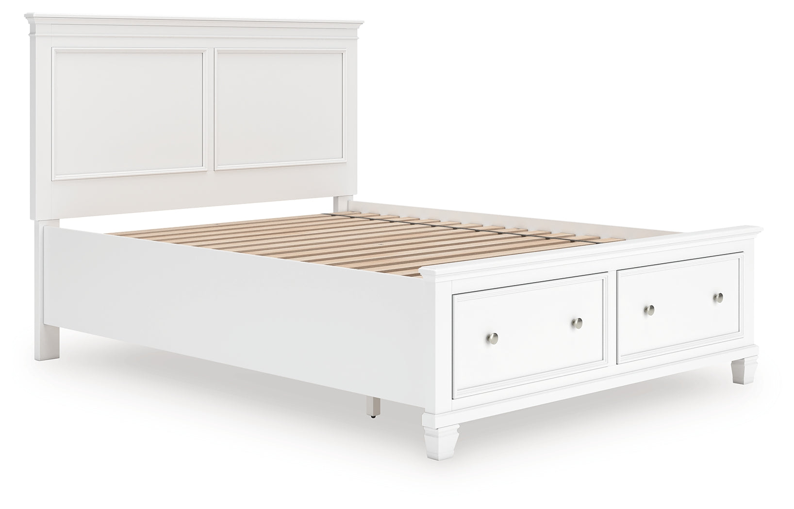 A2Z Furniture - Ashley Furniture - Fortman Bedroom - Queen Panel Storage Bed / White - B680B20