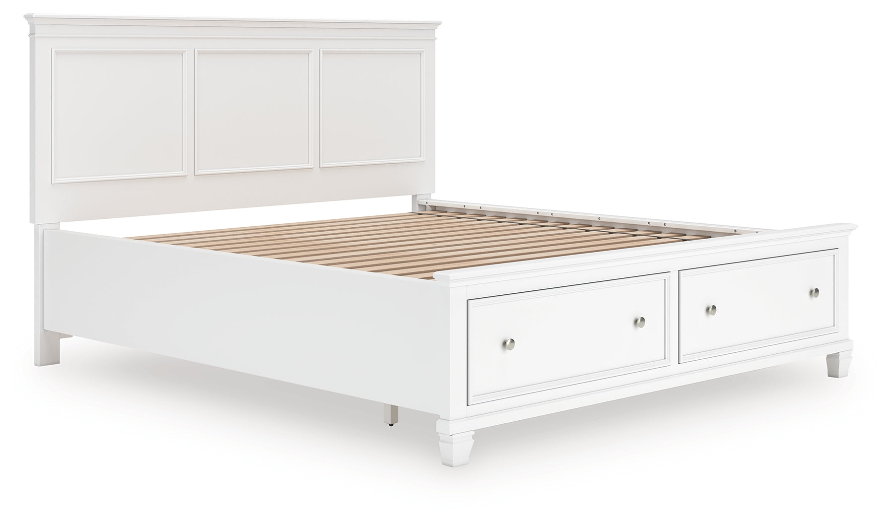 A2Z Furniture - Ashley Furniture - Fortman Bedroom - California King Panel Storage Bed / White - B680B23