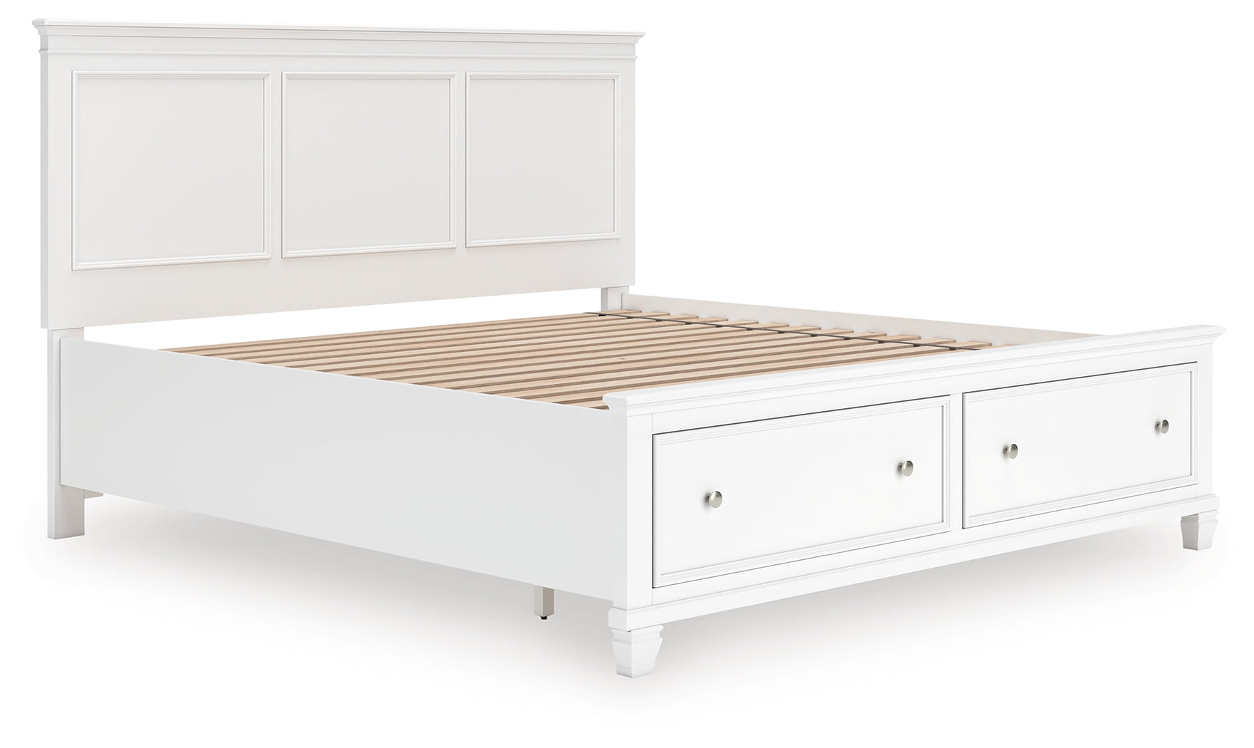 A2Z Furniture - Ashley Furniture - Fortman Bedroom - King Panel Storage Bed / White - B680B22