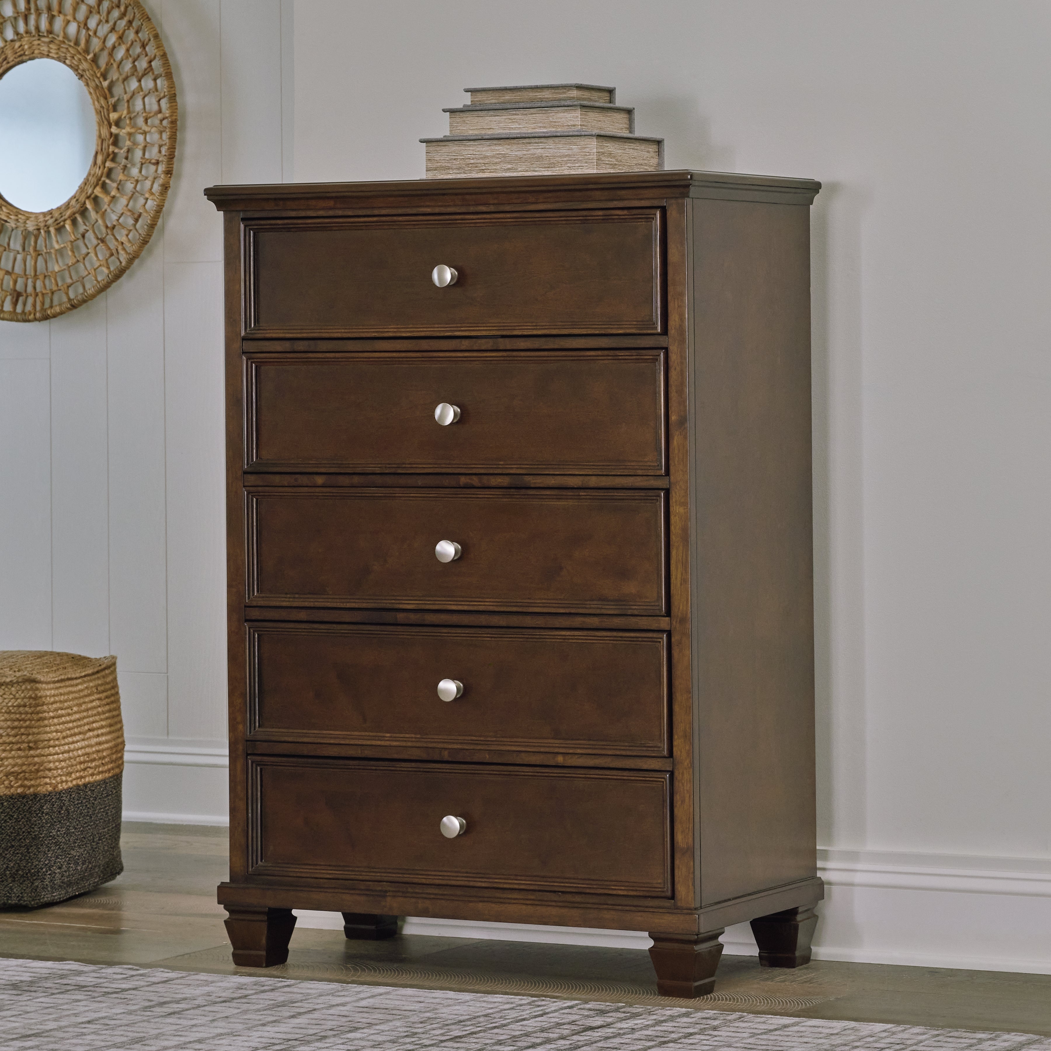 A2Z Furniture - Ashley Furniture - Danabrin Bedroom - Five Drawer Chest / Brown - B685-46