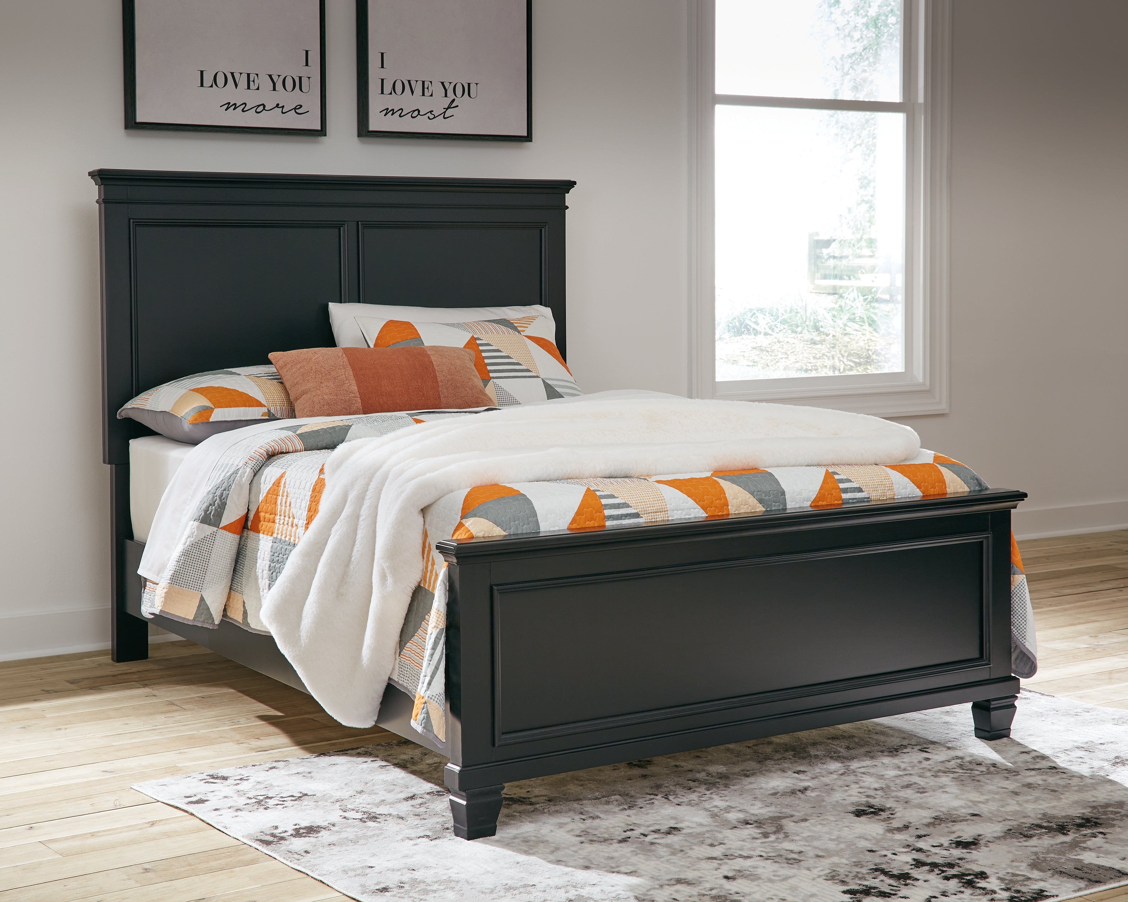 A2Z Furniture - Ashley Furniture - Lanolee Bedroom - Full Panel Bed / Black - B687B4