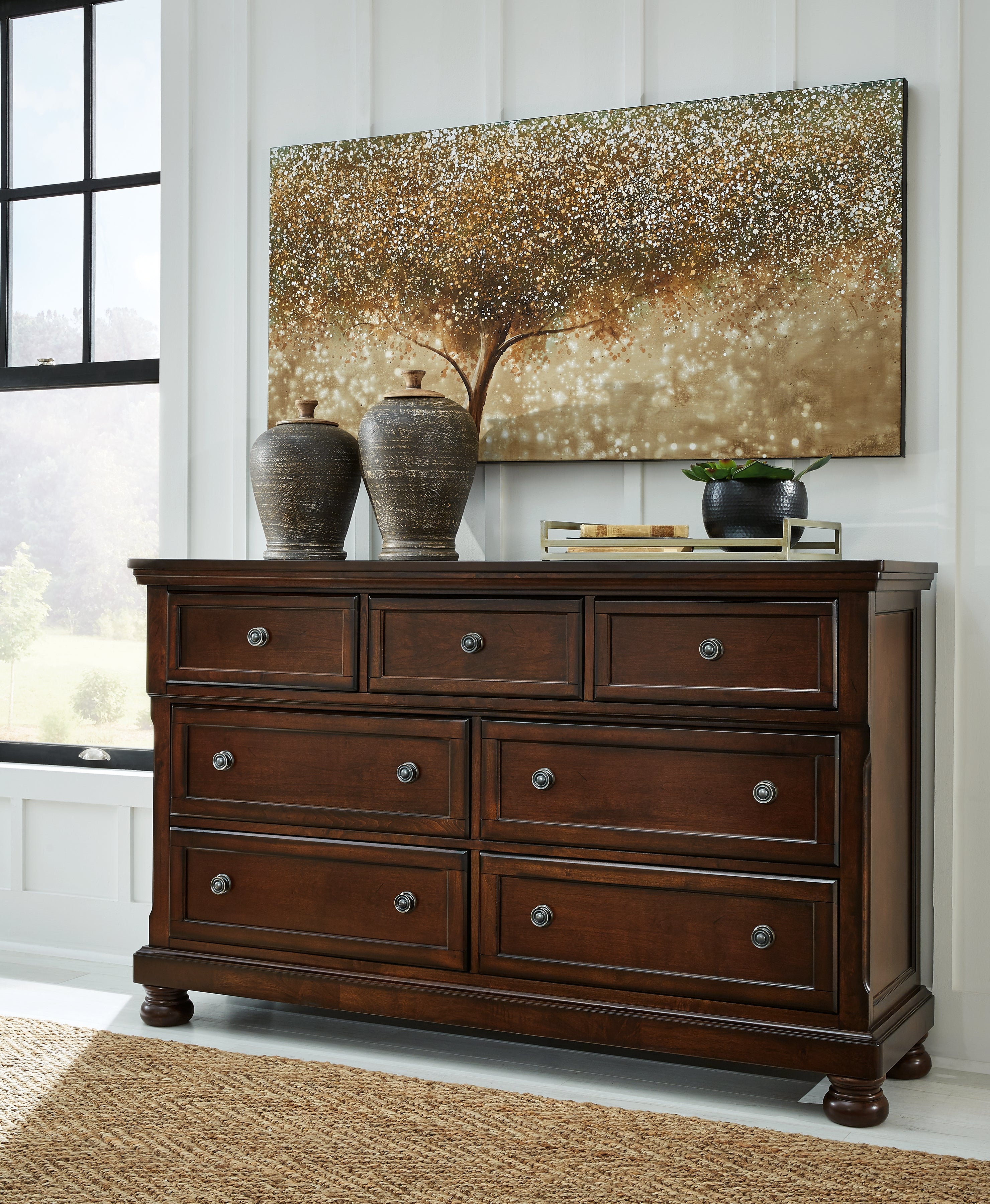 A2Z Furniture - Ashley Furniture - Porter Bedroom - Dresser / Rustic Brown - B697-31