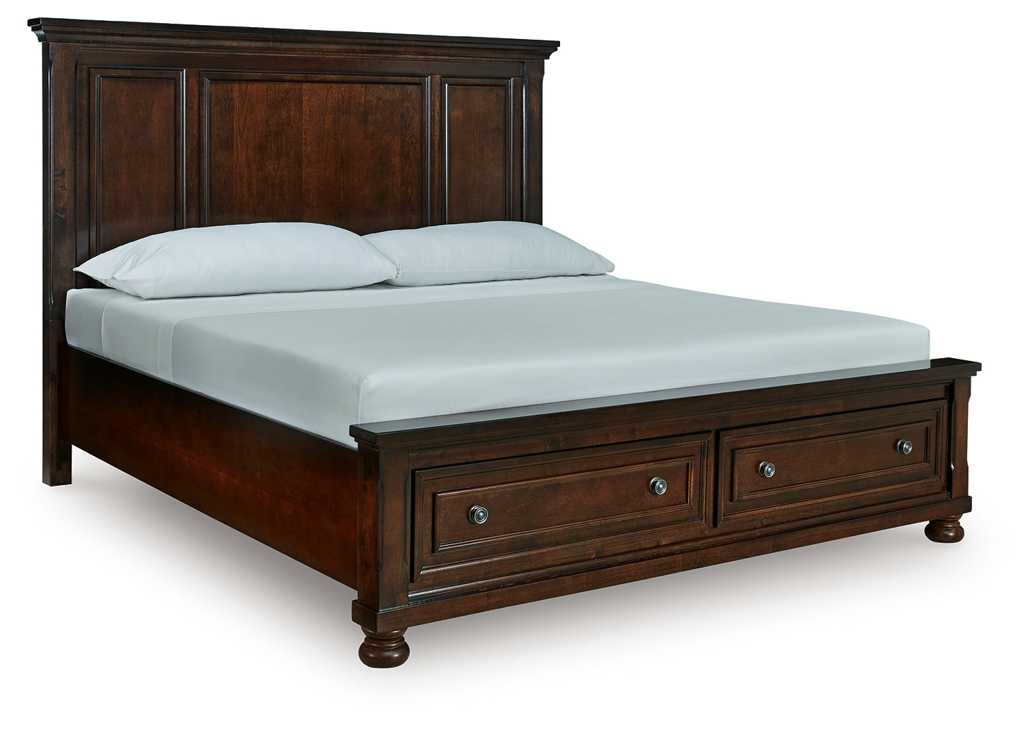 A2Z Furniture - Ashley Furniture - Porter Bedroom - King Panel Storage Bed / Rustic Brown - B697B44