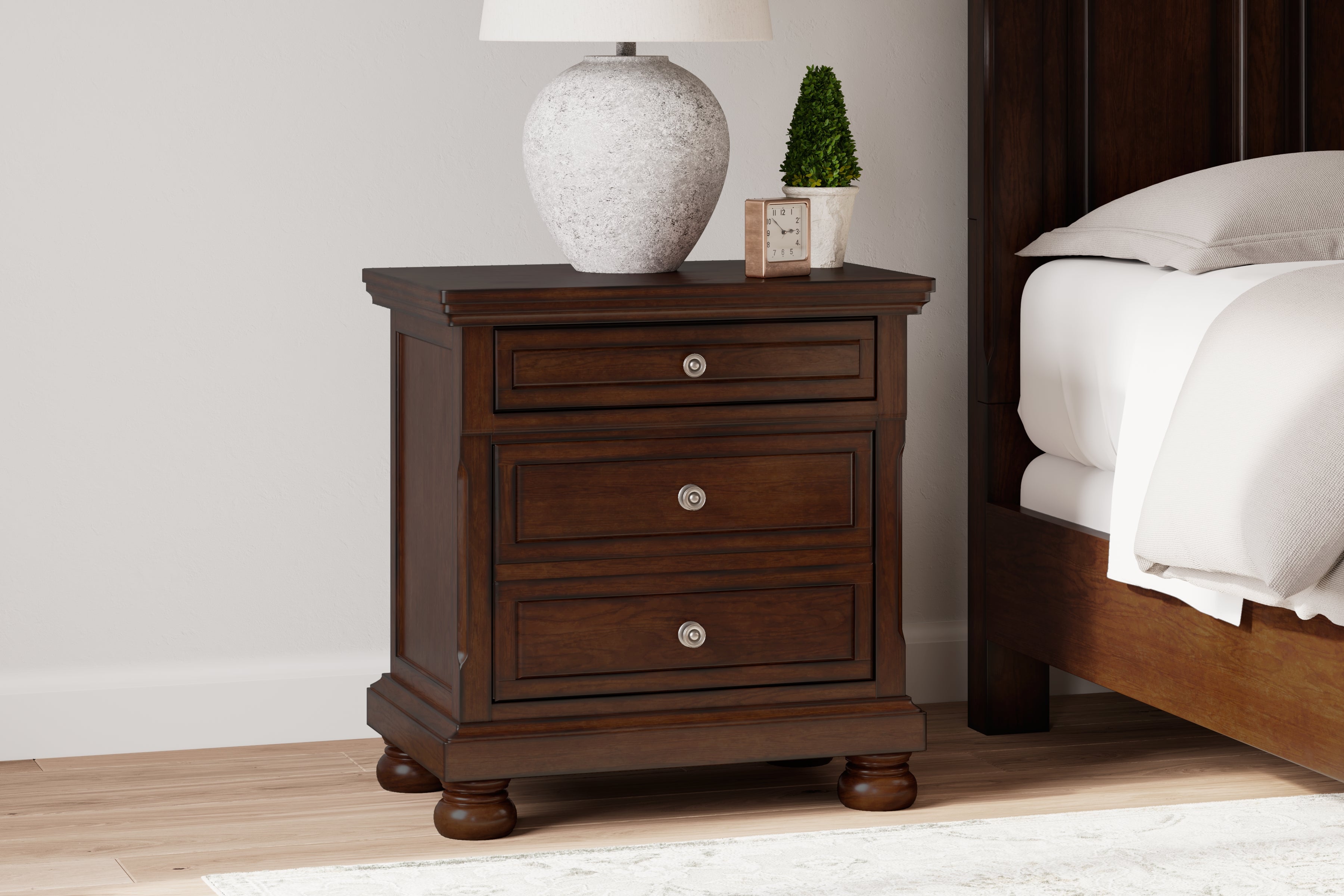 A2Z Furniture - Ashley Furniture - Porter Bedroom - Two Drawer Night Stand / Rustic Brown - B697-92