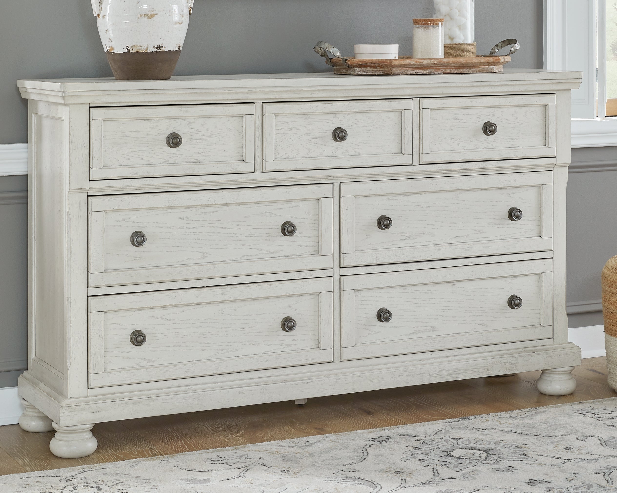 A2Z Furniture - Ashley Furniture - Robbinsdale Bedroom - Dresser / Antique White - B742-31