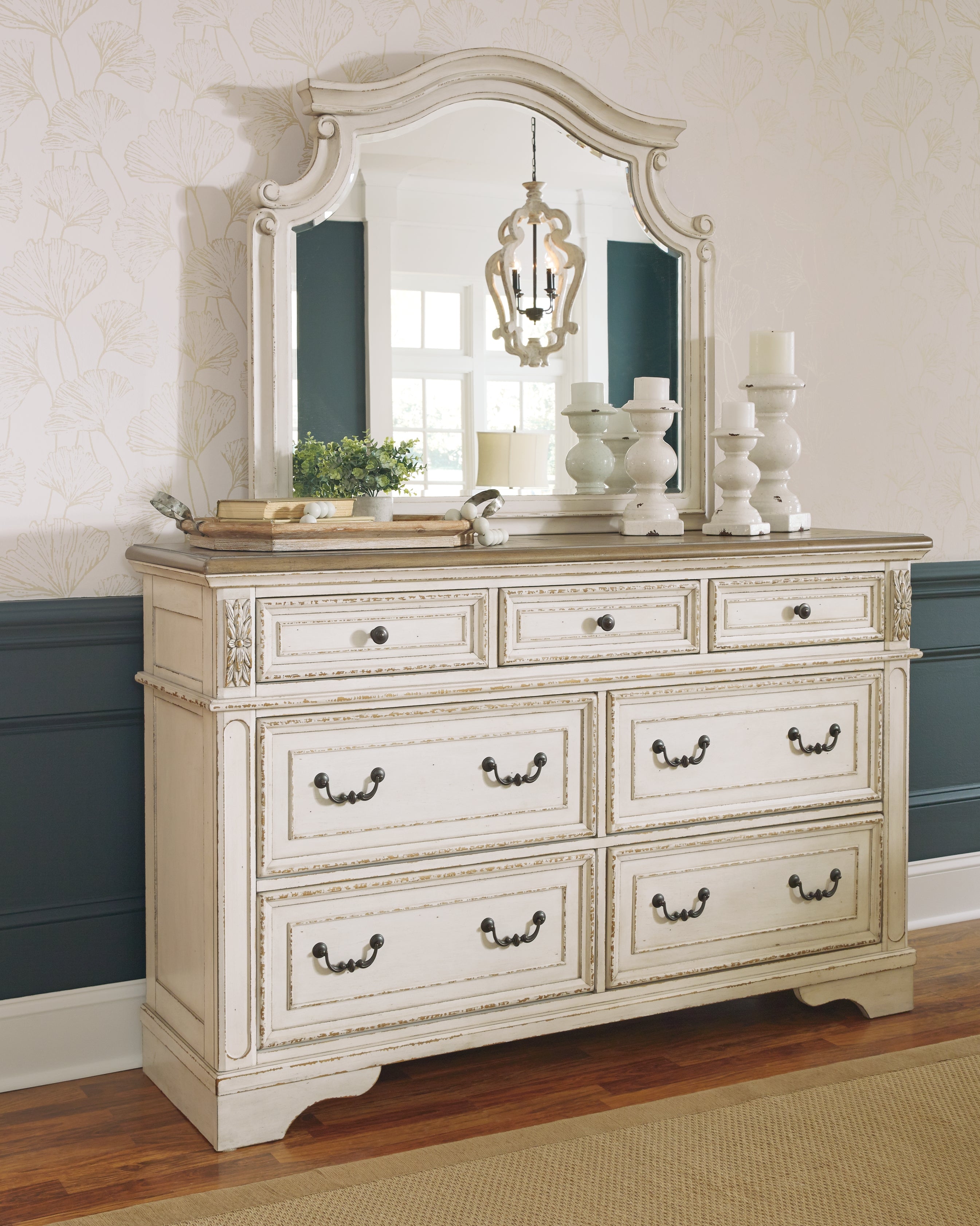 A2Z Furniture - Ashley Furniture - Realyn Bedroom - Dresser and Mirror / Two-tone - B743B1