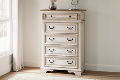 A2Z Furniture - Ashley Furniture - Realyn Bedroom - Queen Upholstered Storage Bed / Two-tone - B743B18