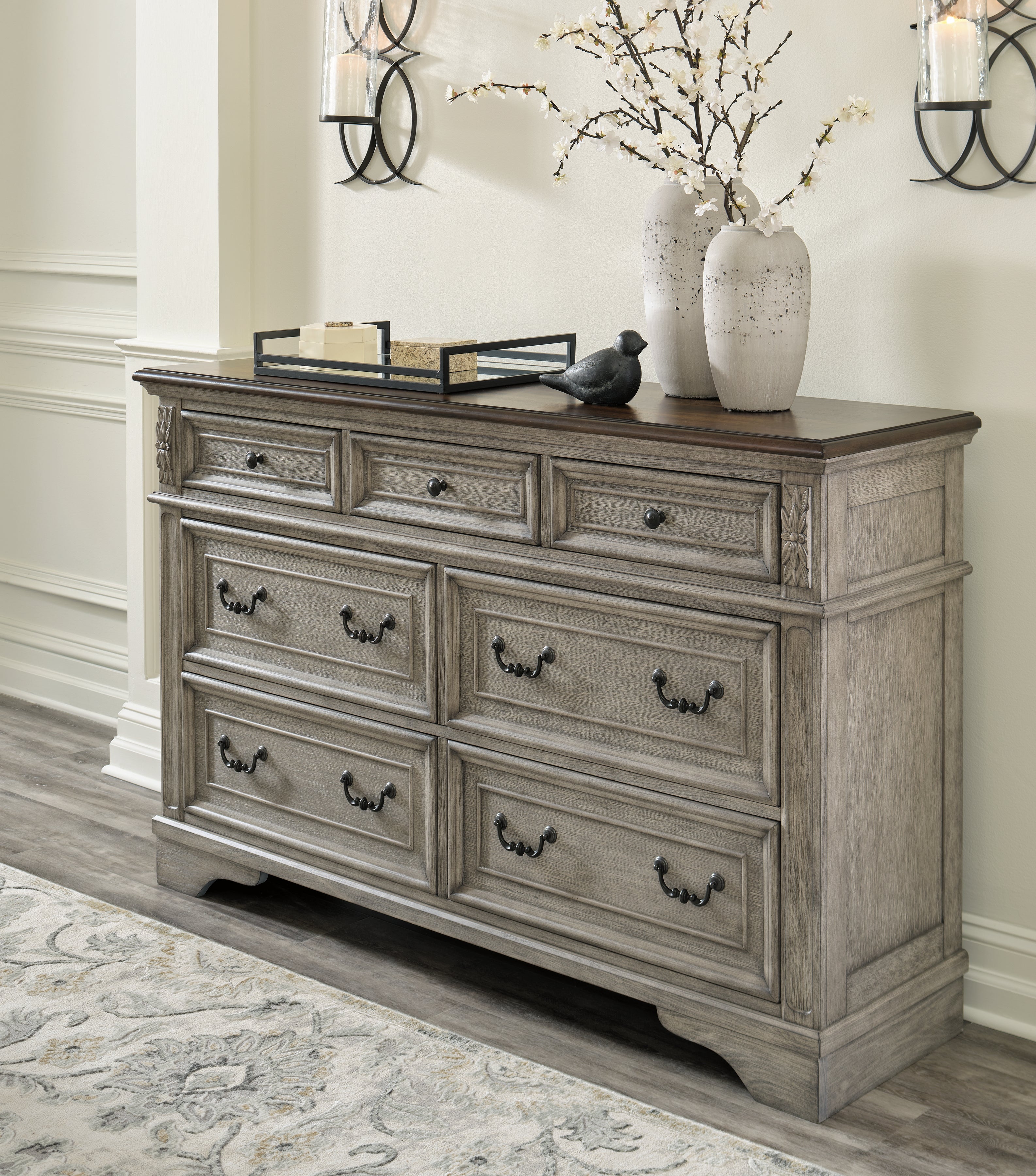 A2Z Furniture - Ashley Furniture - Lodenbay Bedroom - Dresser / Antique Gray/Brown - B751-31