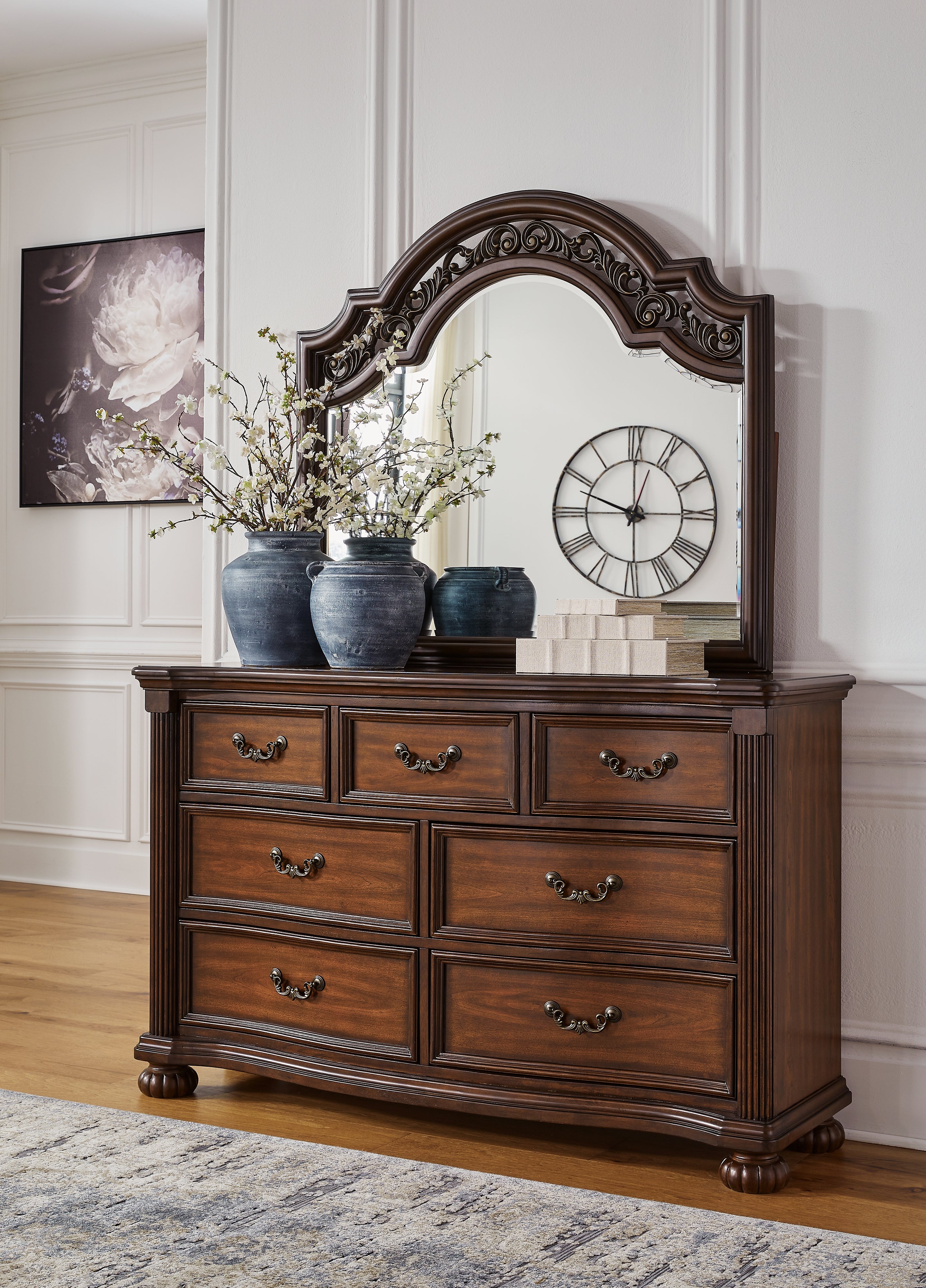 A2Z Furniture - Ashley Furniture - Lavinton Bedroom - Dresser and Mirror / Brown - B764B1