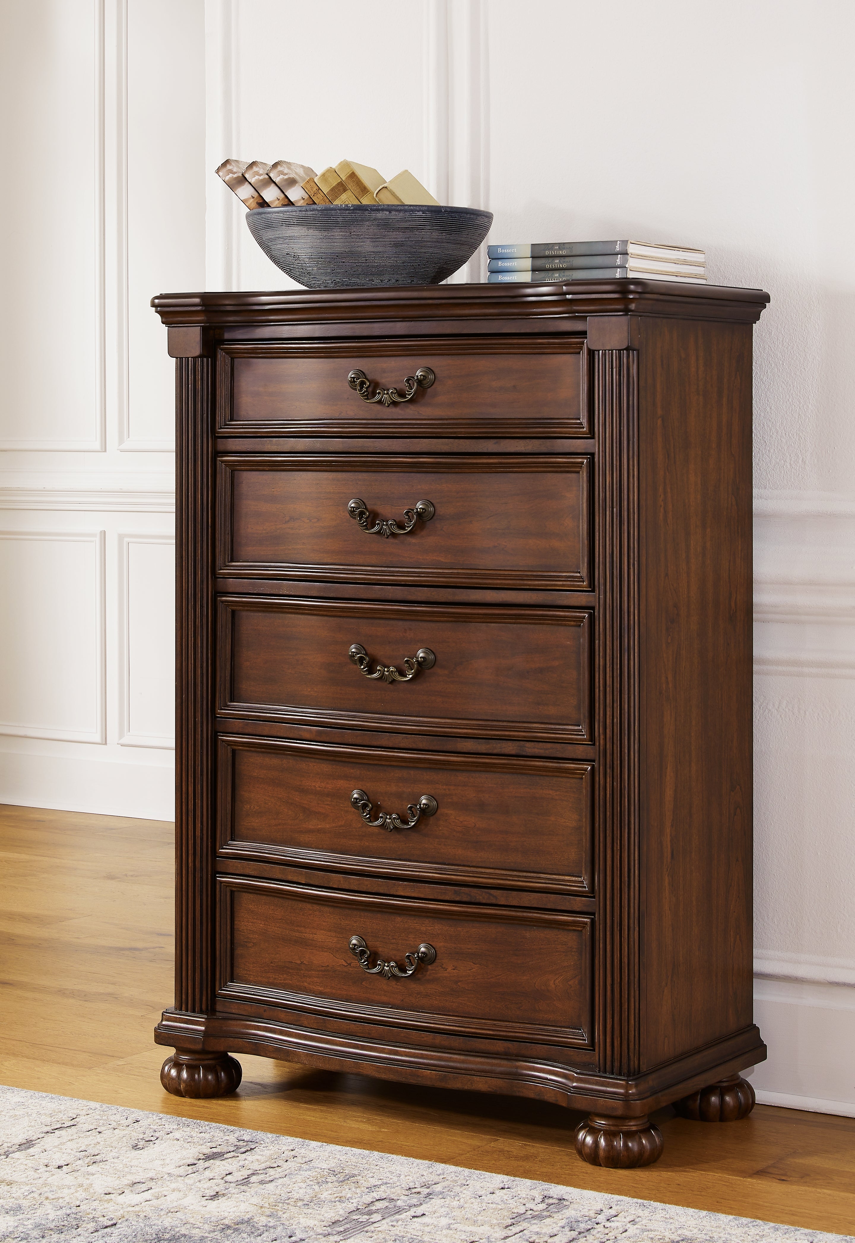 A2Z Furniture - Ashley Furniture - Lavinton Bedroom - Five Drawer Chest / Brown - B764-46