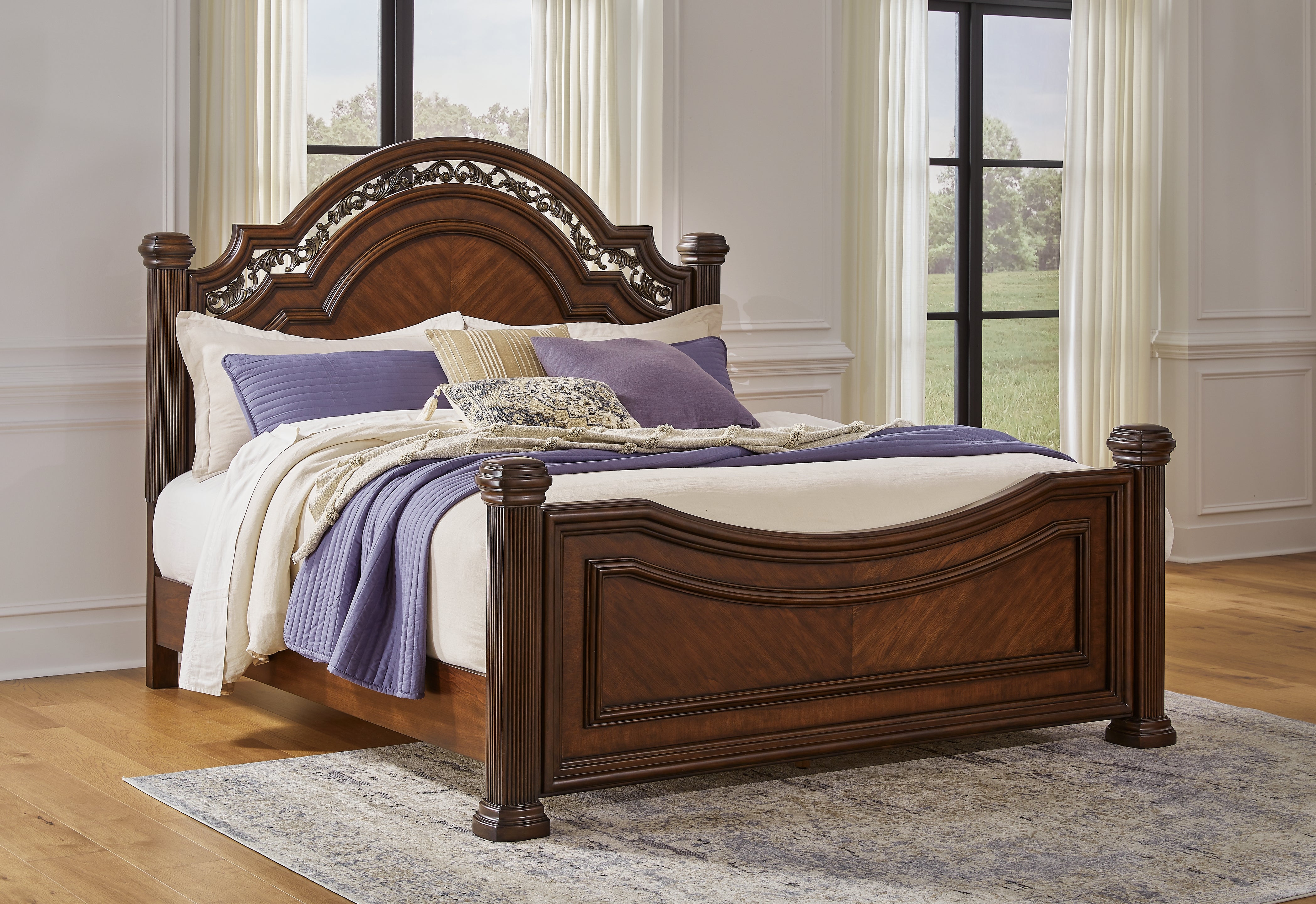 A2Z Furniture - Ashley Furniture - Lavinton Bedroom - California King Poster Bed / Brown - B764B10