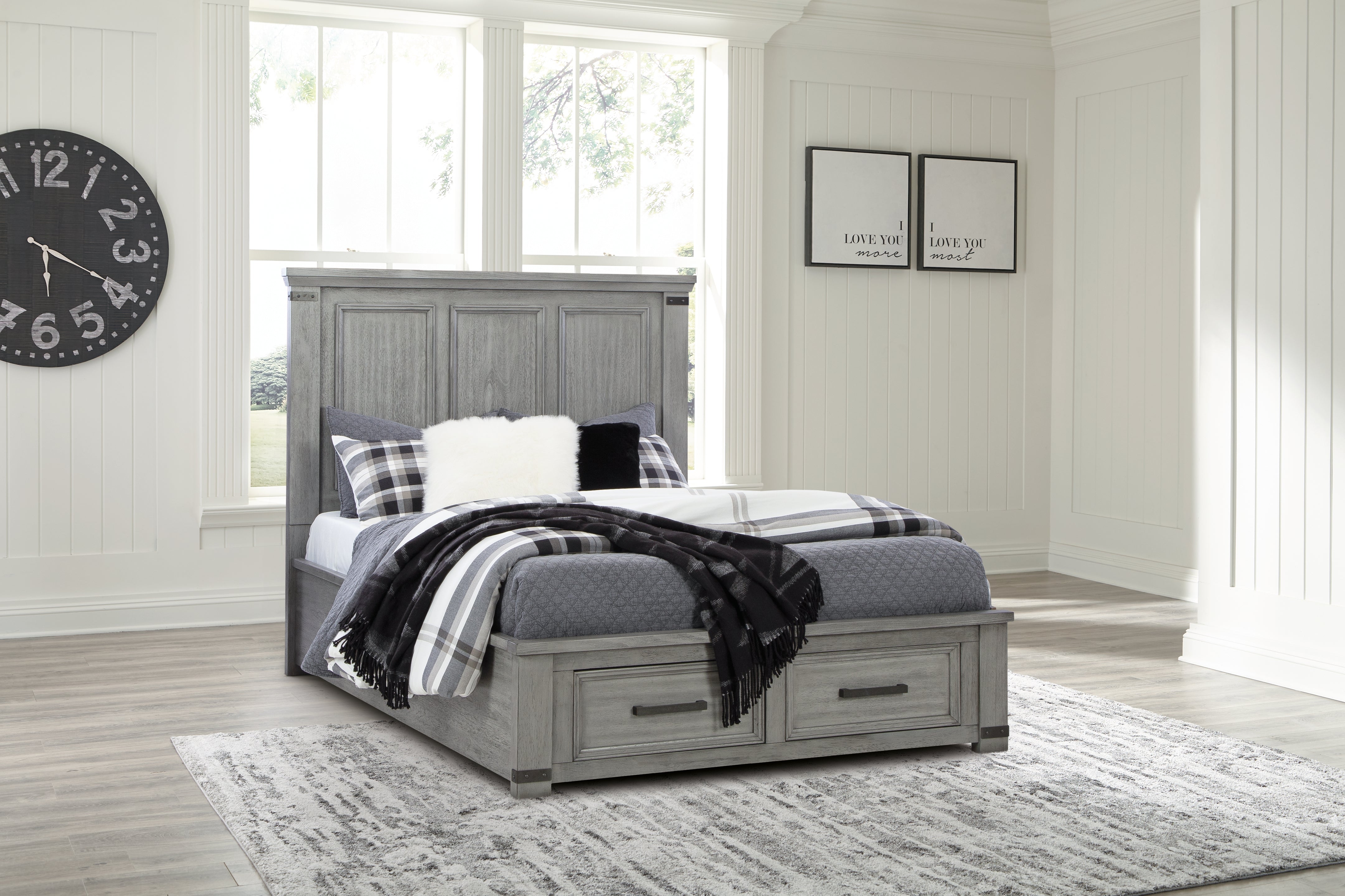 A2Z Furniture - Ashley Furniture - Russelyn Bedroom - Queen Storage Bed / Gray - B772B3