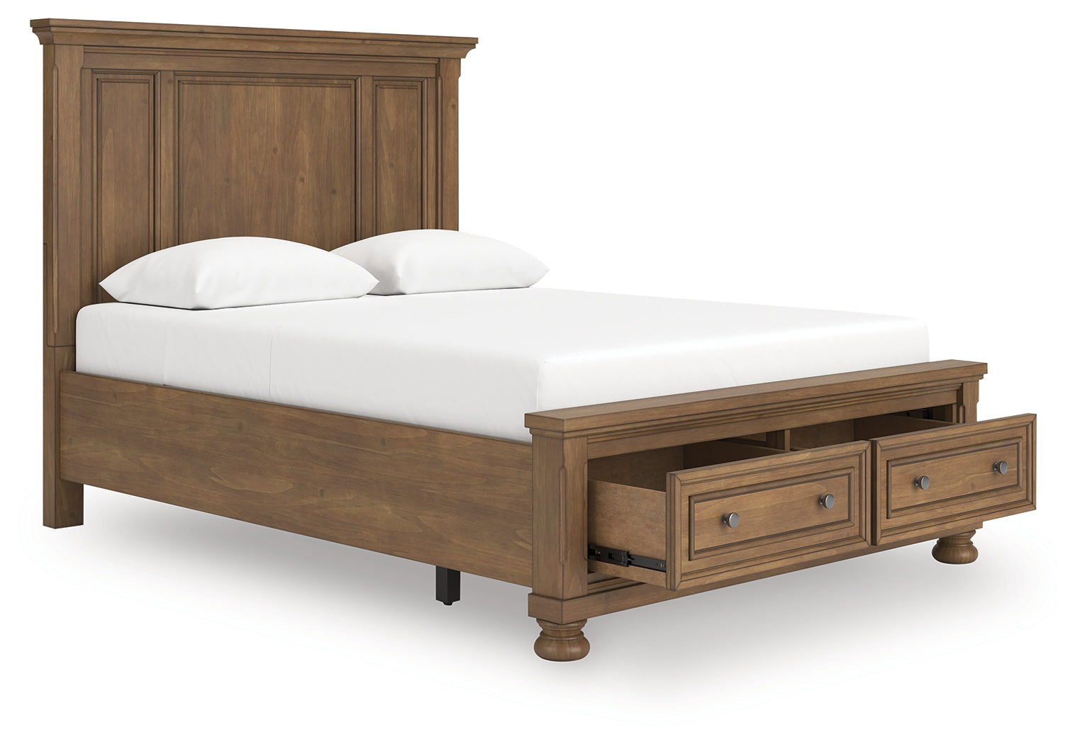 A2Z Furniture - Ashley Furniture - Feddinger Bedroom - Queen Panel Storage Bed / Medium Brown - PCB779B11