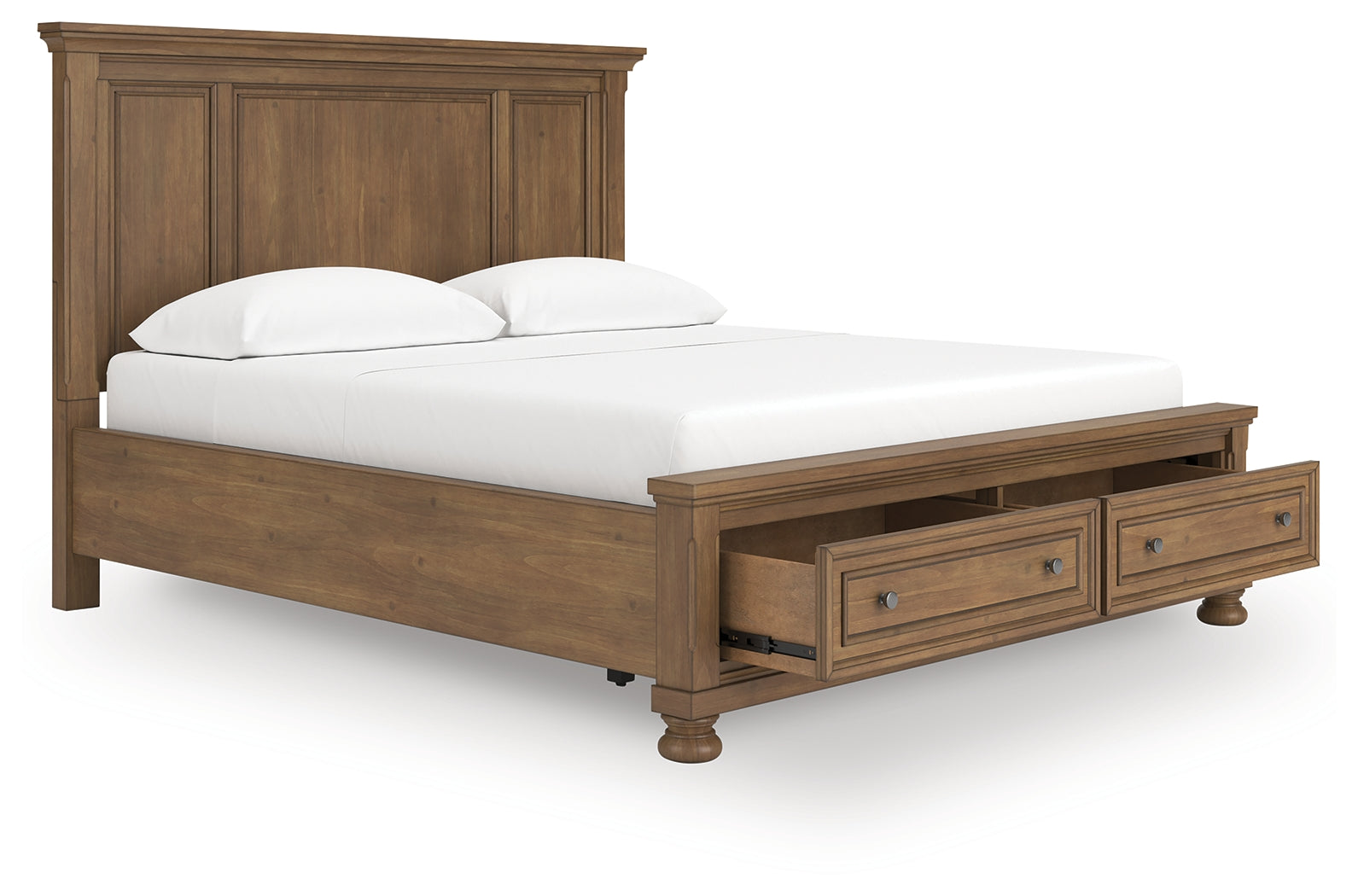 A2Z Furniture - Ashley Furniture - Feddinger Bedroom - California King Panel Storage Bed / Medium Brown - PCB779B13