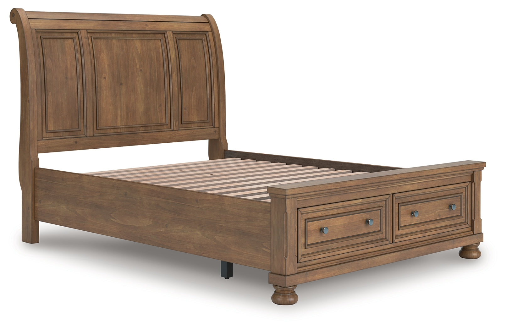 A2Z Furniture - Ashley Furniture - Feddinger Bedroom - Queen Storage Sleigh Bed / Medium Brown - PCB779B4