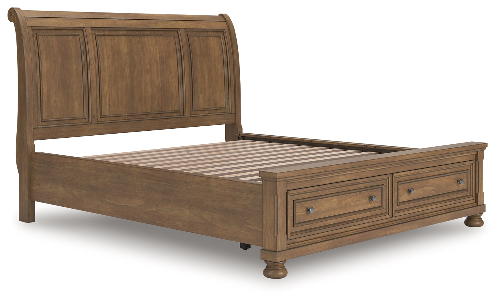 A2Z Furniture - Ashley Furniture - Feddinger Bedroom - California King Storage Sleigh Bed / Medium Brown - PCB779B9