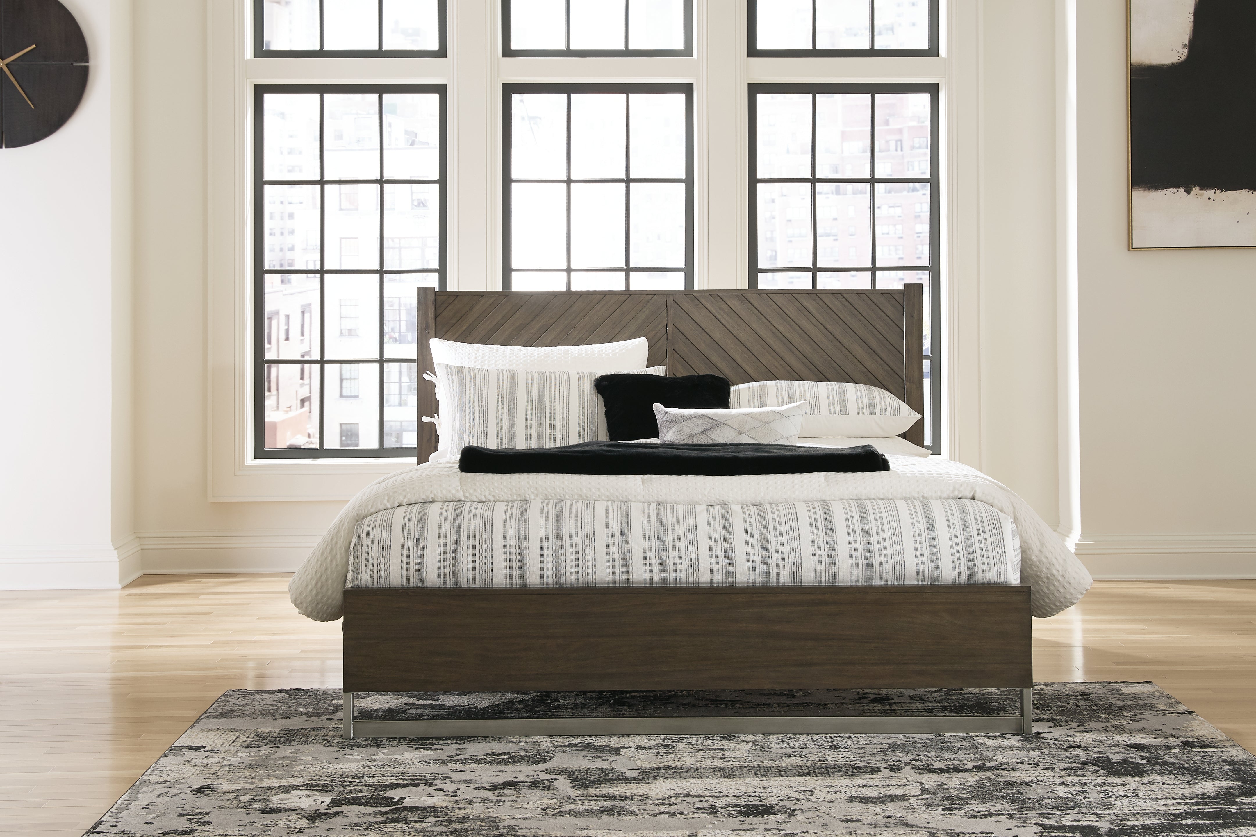 A2Z Furniture - Ashley Furniture - Arkenton Bedroom - California King Panel Bed / Grayish Brown - B786B5