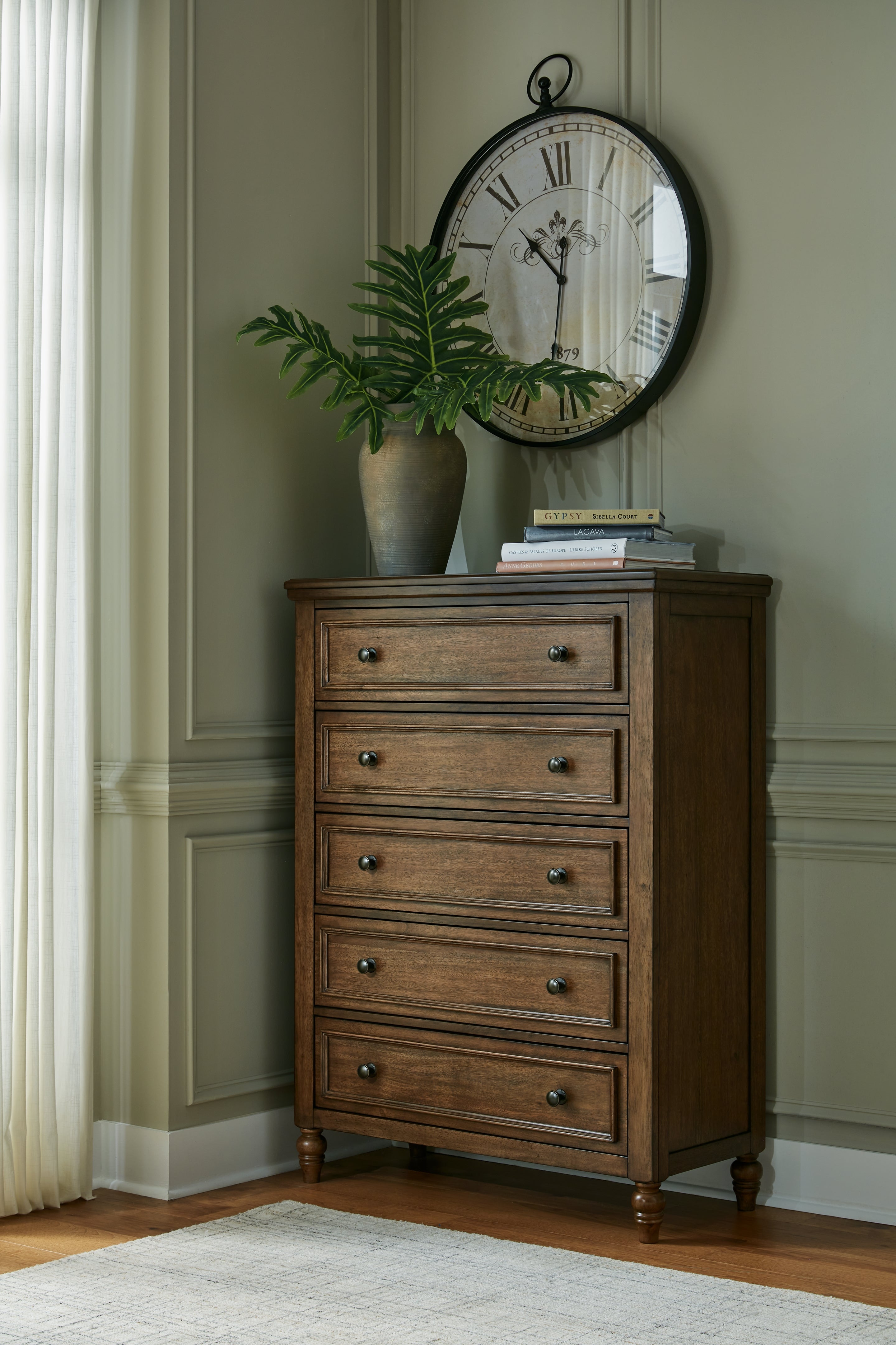 A2Z Furniture - Ashley Furniture - Sturlayne Bedroom - Five Drawer Chest / Brown - B787-46