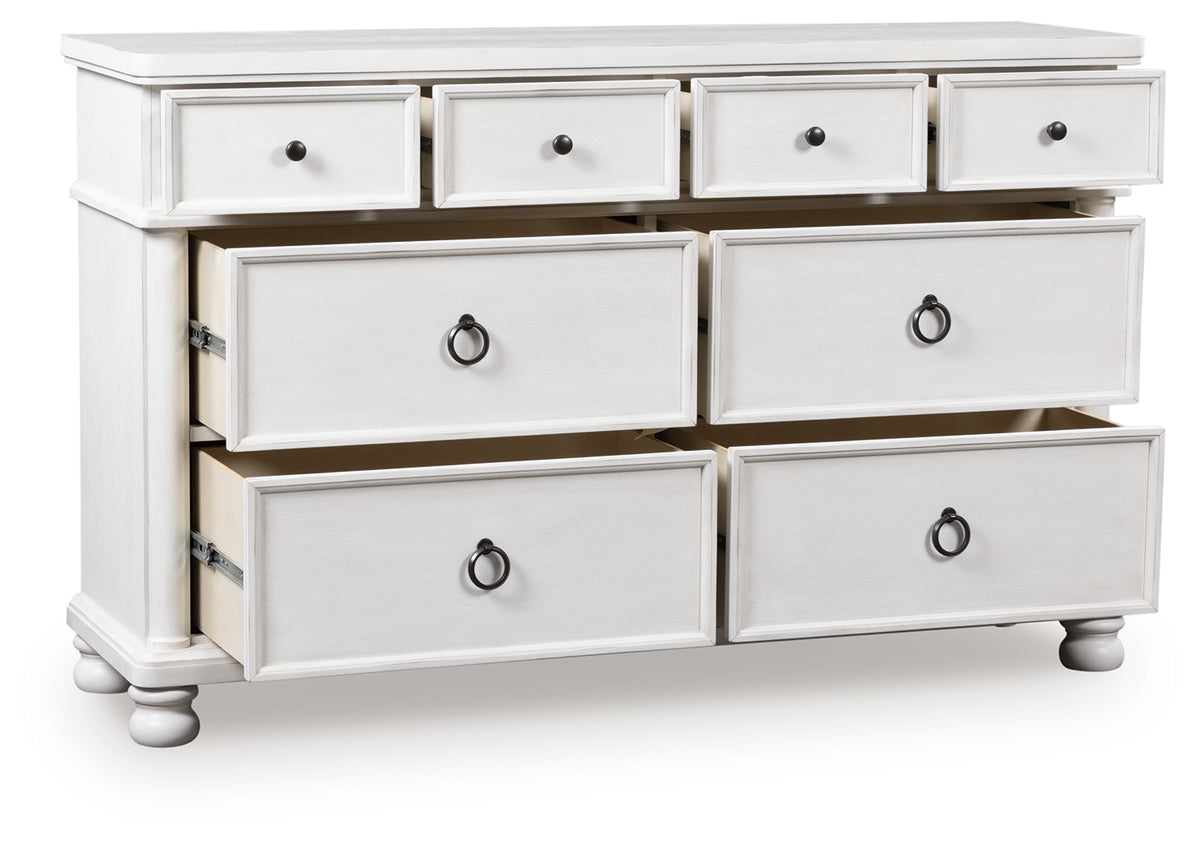 A2Z Furniture - Ashley Furniture - Rowlenstown Bedroom - California King Poster Bed / Antique White - PCB823B5