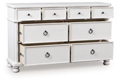 A2Z Furniture - Ashley Furniture - Rowlenstown Bedroom - California King Poster Bed / Antique White - PCB823B5