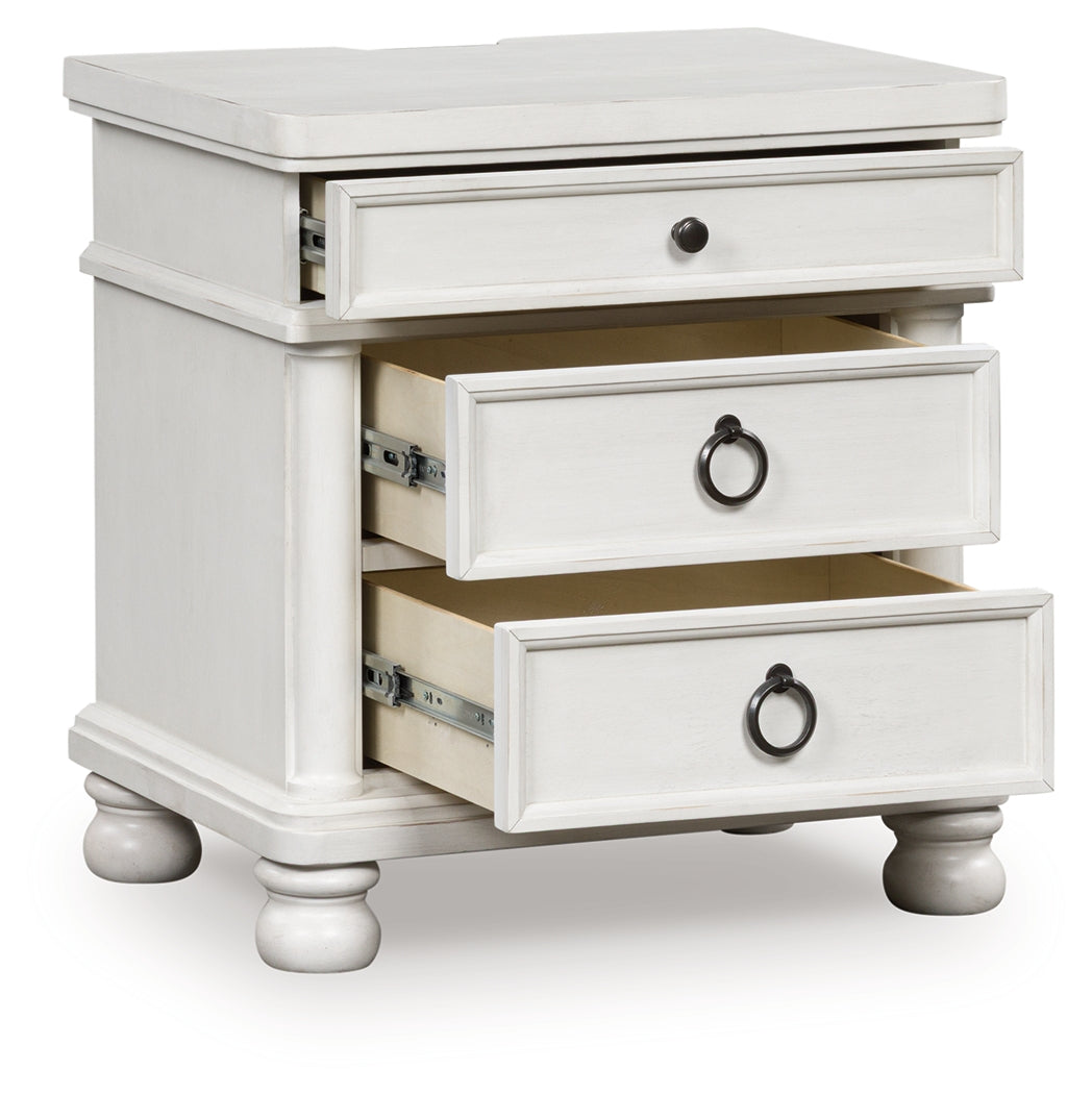 A2Z Furniture - Ashley Furniture - Rowlenstown Bedroom - Three Drawer Night Stand / Antique White - PCB823-93