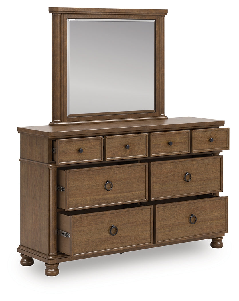 A2Z Furniture - Ashley Furniture - Rowlenstown Bedroom - Dresser and Mirror / Brown - PCB824B1