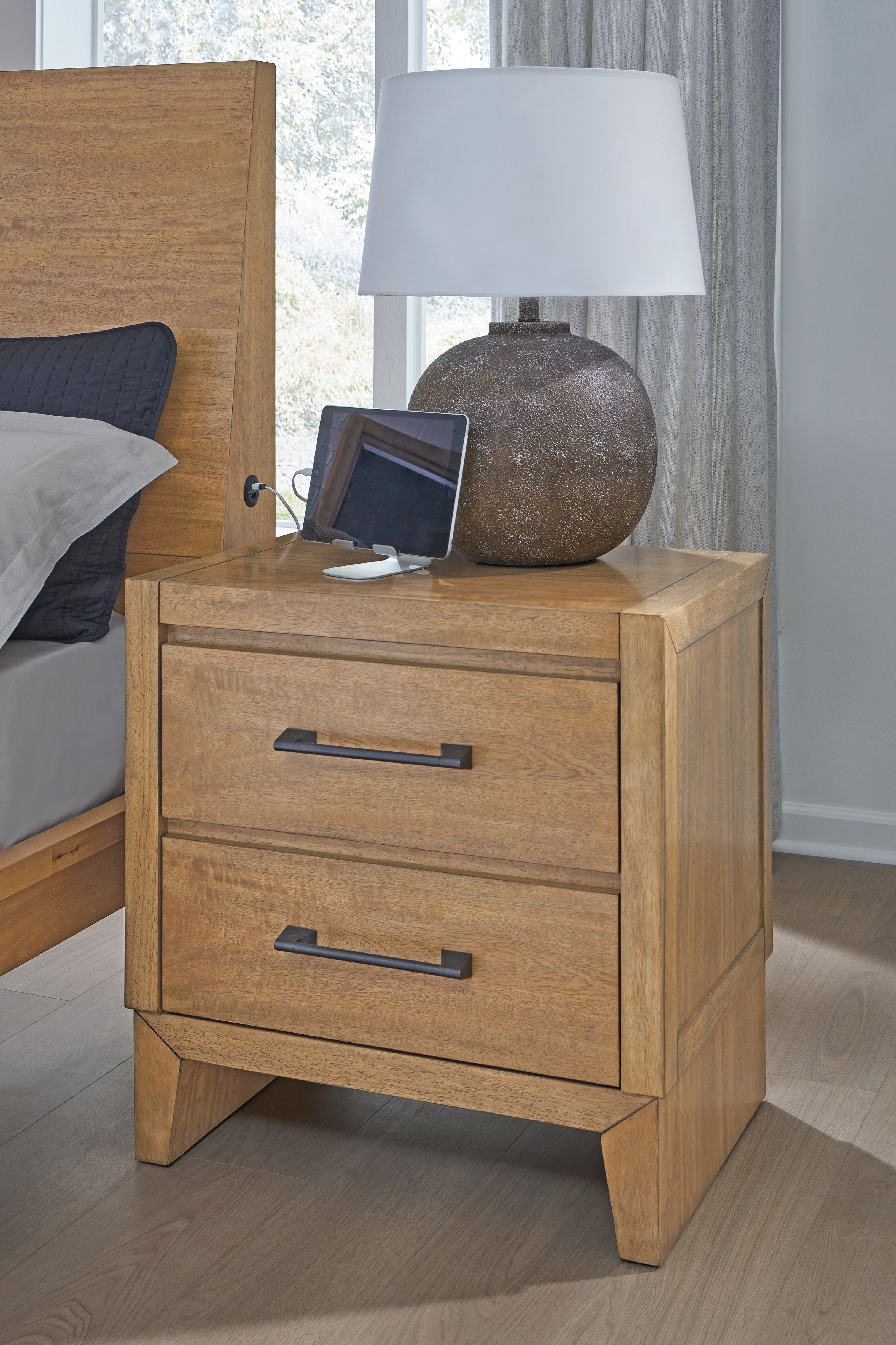 A2Z Furniture - Ashley Furniture - Sherbana Bedroom - Two Drawer Night Stand / Light Brown - B833-92