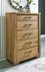 A2Z Furniture - Ashley Furniture - Galliden Bedroom - California King Panel Bed / Light Brown - B841B5
