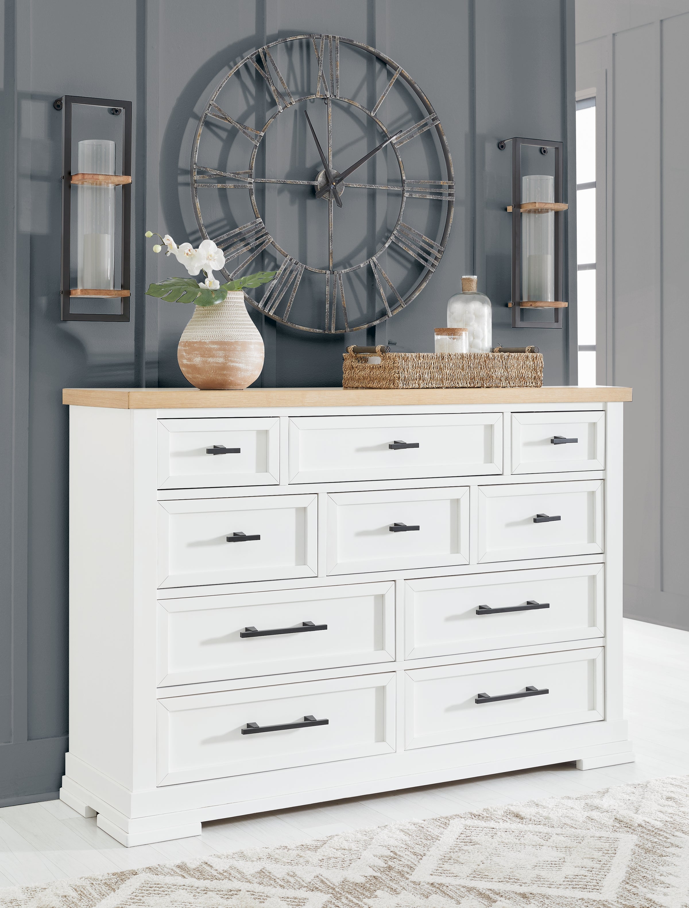 A2Z Furniture - Ashley Furniture - Ashbryn Bedroom - Dresser / White/Natural - B844-31