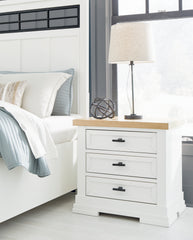 A2Z Furniture - Ashley Furniture - Ashbryn Bedroom - California King Panel Storage Bed / White/Natural - B844B5