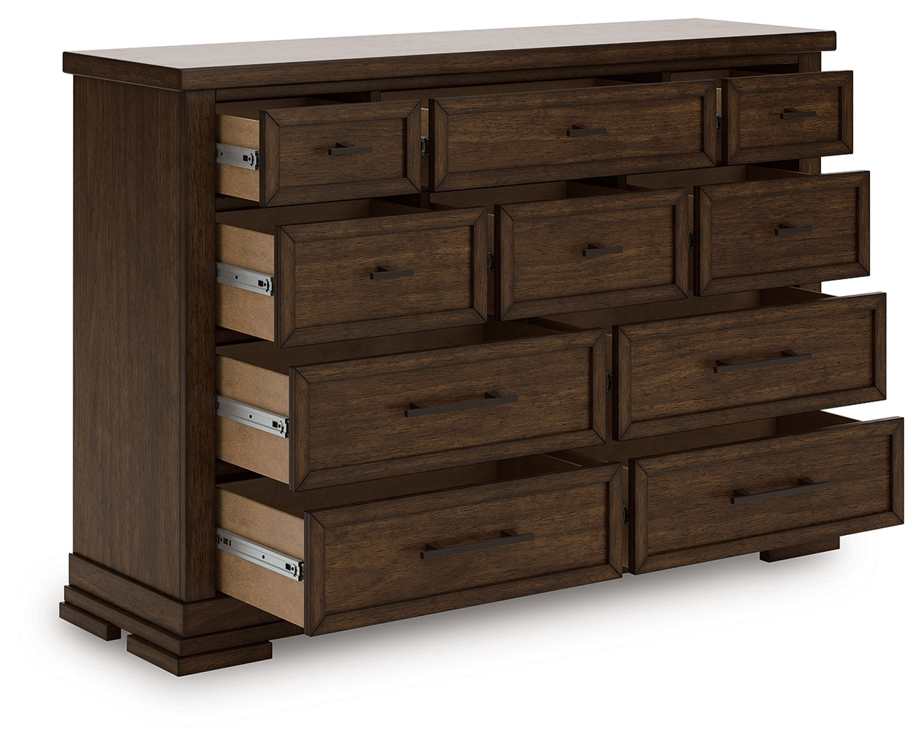 A2Z Furniture - Ashley Furniture - Taffenbrook Bedroom - Dresser / Medium Brown - B849-31