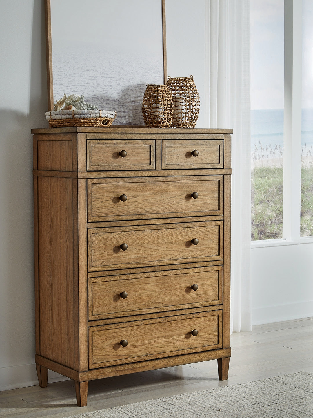 A2Z Furniture - Ashley Furniture - Sharlance Bedroom - Six Drawer Chest / Brown - B895-46