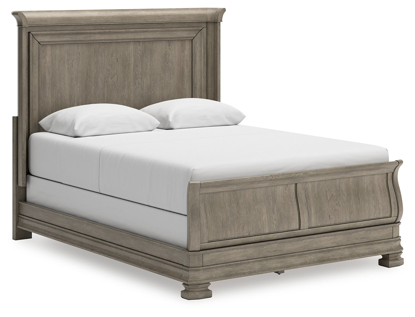A2Z Furniture - Ashley Furniture - Lexorne Bedroom - Queen Sleigh Bed / Gray - B924B2