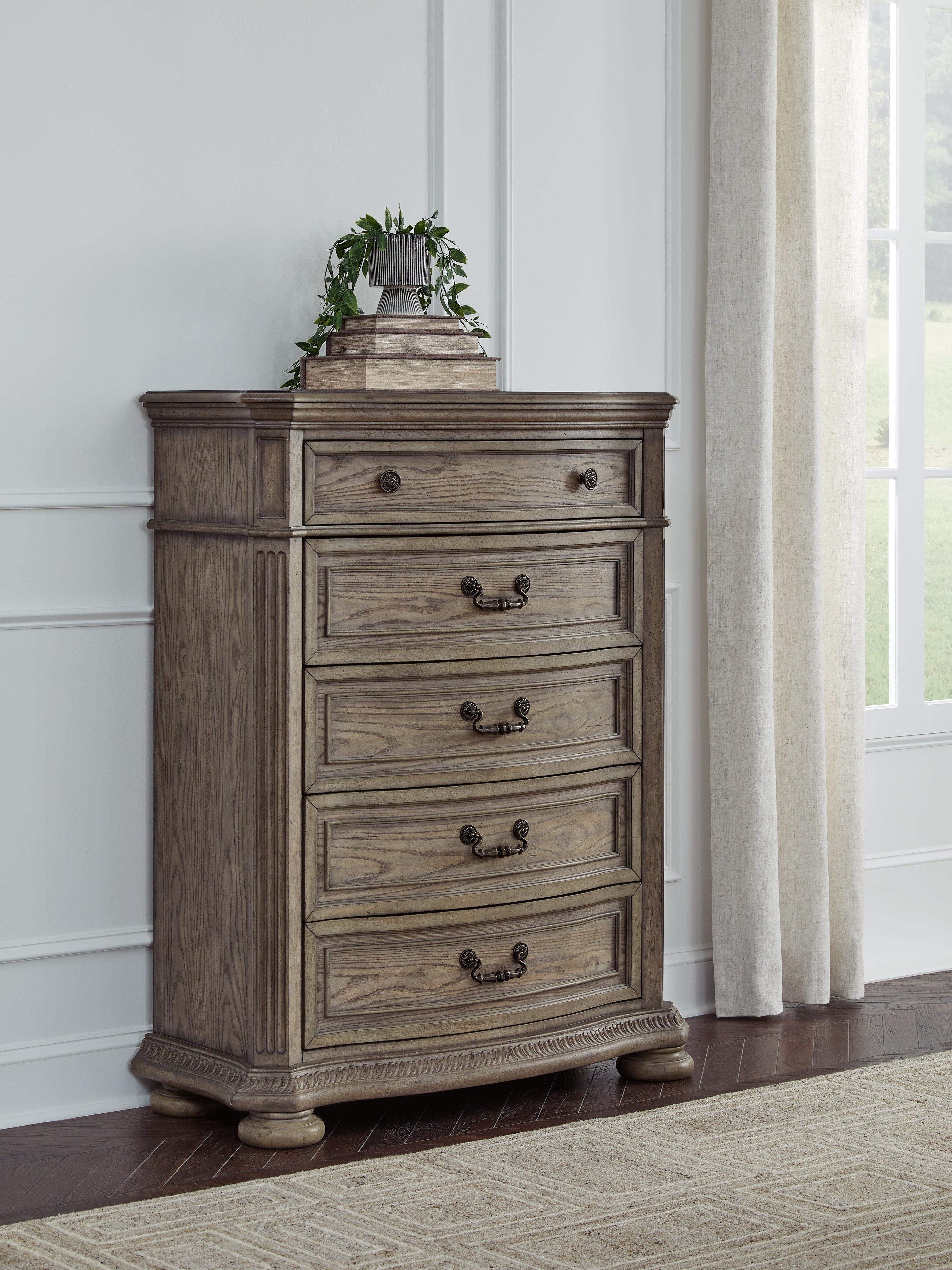 A2Z Furniture - Ashley Furniture - Ardenfield Bedroom - King Upholstered Sleigh Bed / Light Brown - B944B4