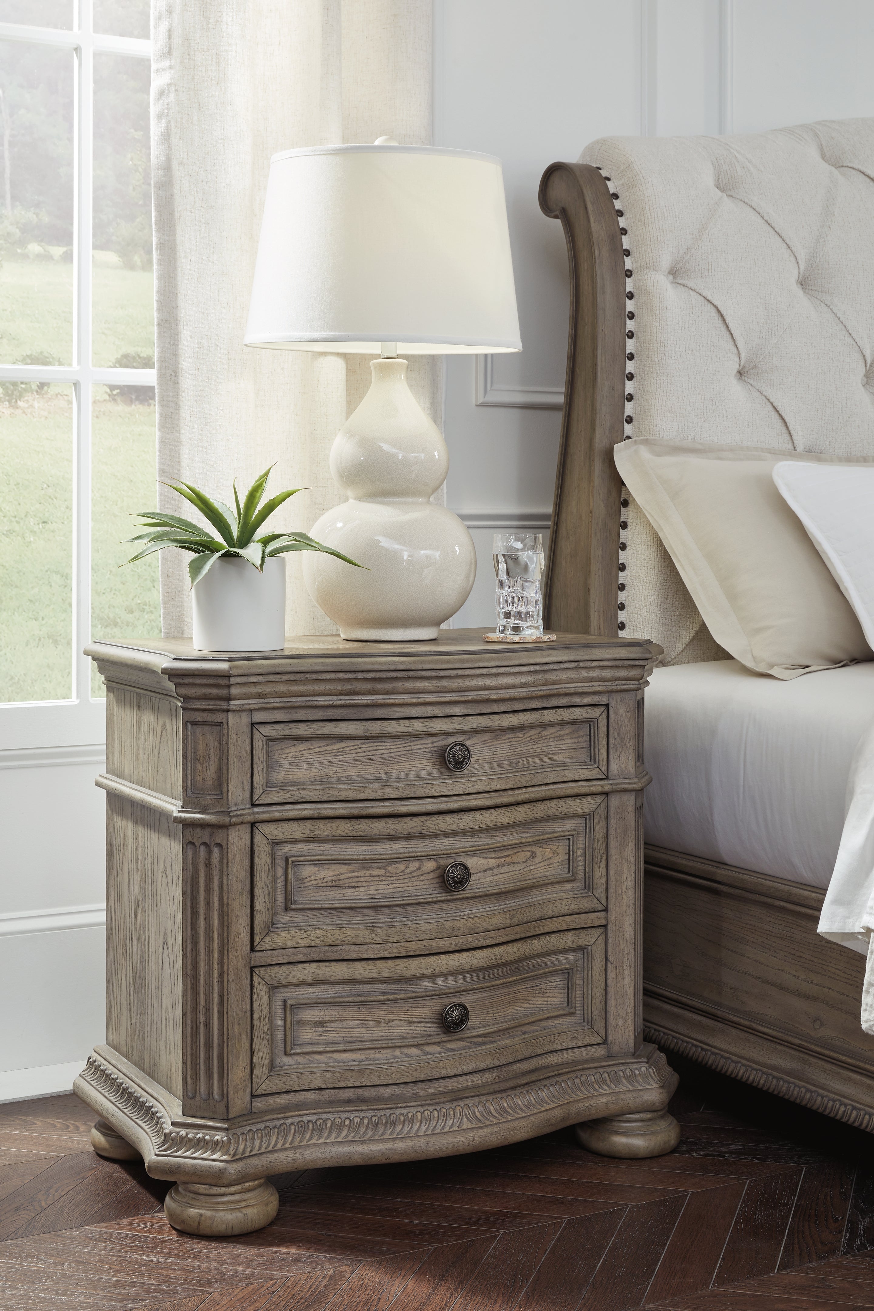 A2Z Furniture - Ashley Furniture - Ardenfield Bedroom - Three Drawer Night Stand / Light Brown - B944-93