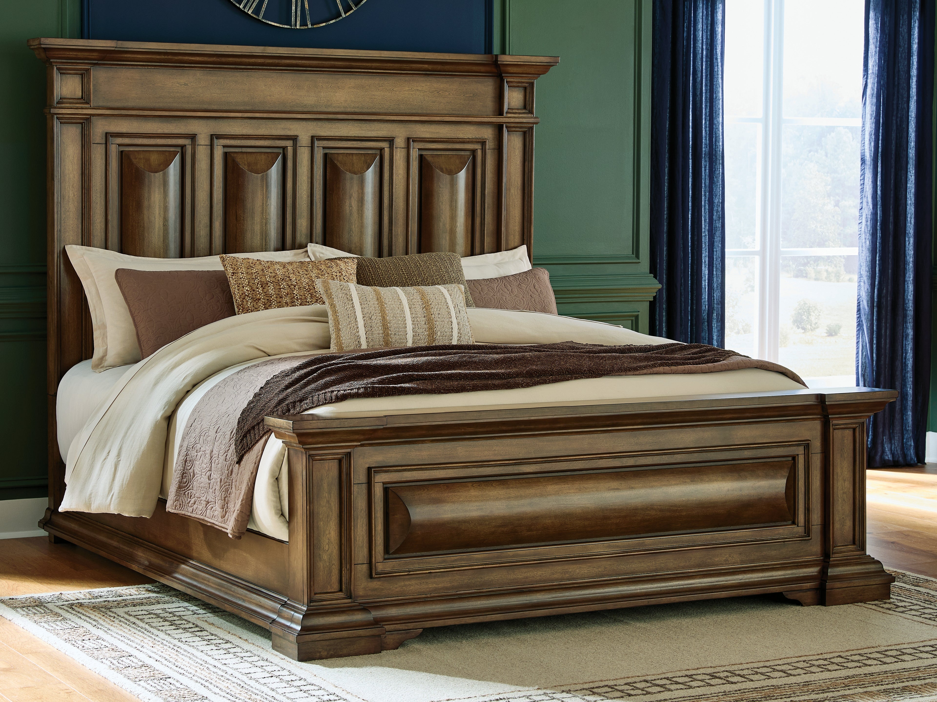 A2Z Furniture - Ashley Furniture - Frantanna Bedroom - California King Panel Bed / Brown - PCB949B7