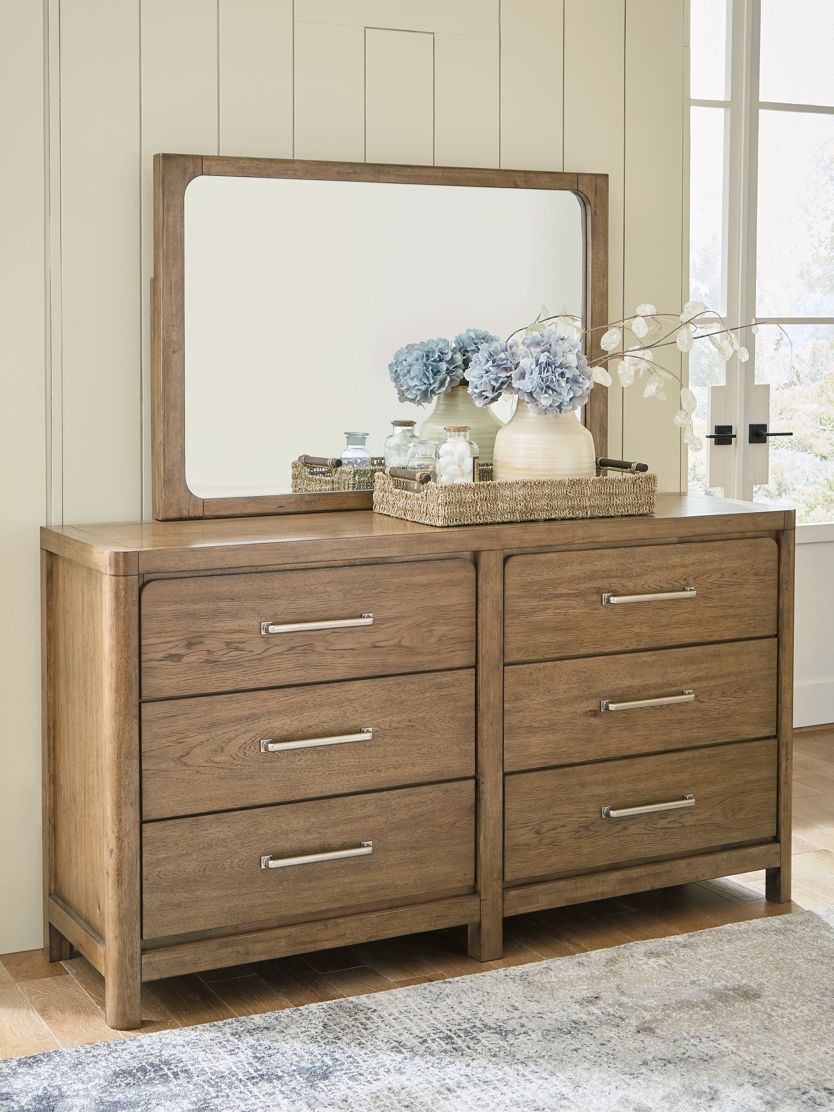 A2Z Furniture - Ashley Furniture - Cabalynn Bedroom - Dresser and Mirror / Light Brown - B974B1
