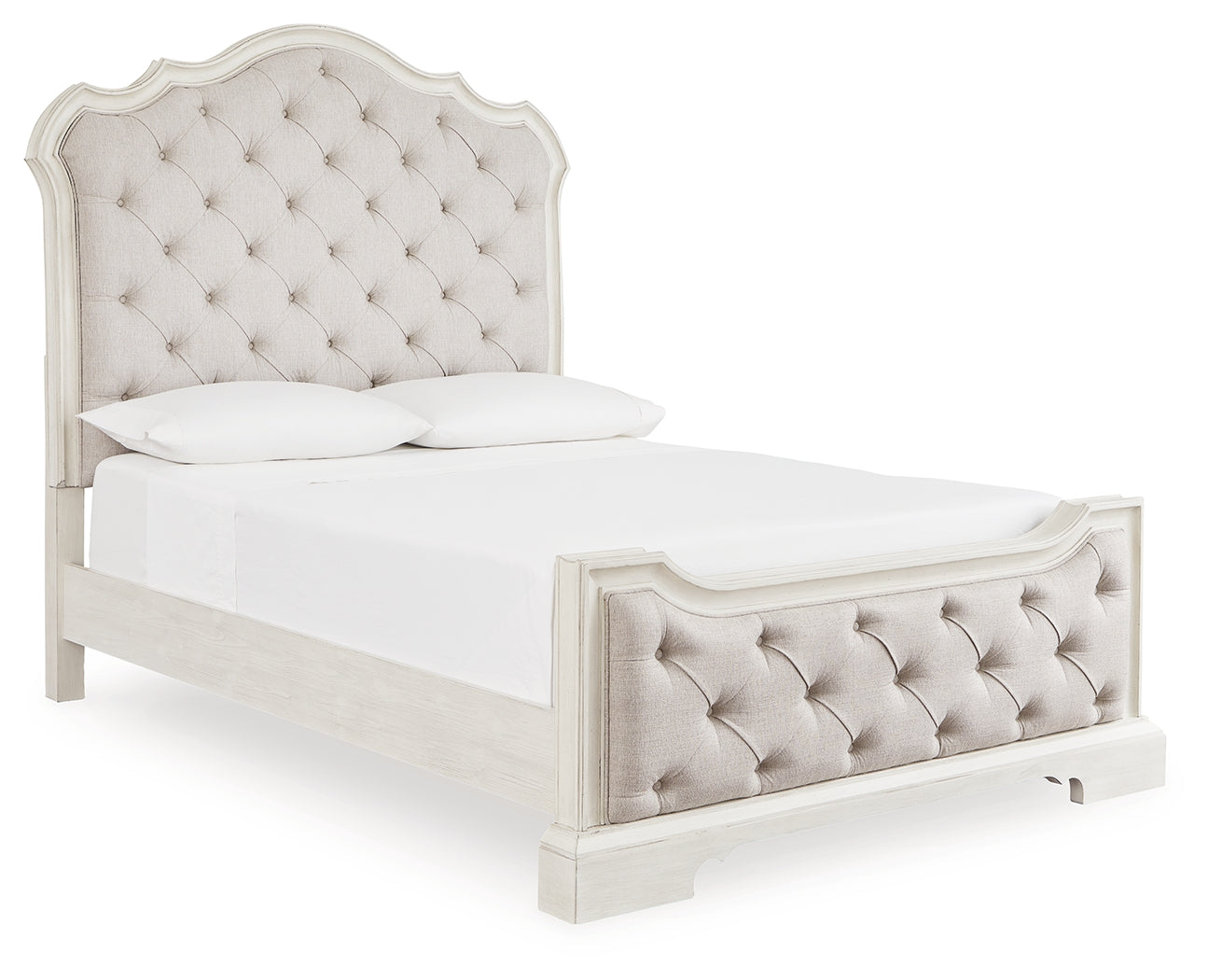 A2Z Furniture - Ashley Furniture - Arlendyne Bedroom - Queen Upholstered Bed / Antique White - B980B2
