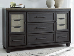 A2Z Furniture - Ashley Furniture - Foyland Bedroom - Two Drawer Night Stand / Black/Brown - B989-92