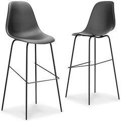 A2Z Furniture - Ashley Furniture - Forestead Dining Room - Bar Height Bar Stool (Set of 2) / Black - D130-130X2