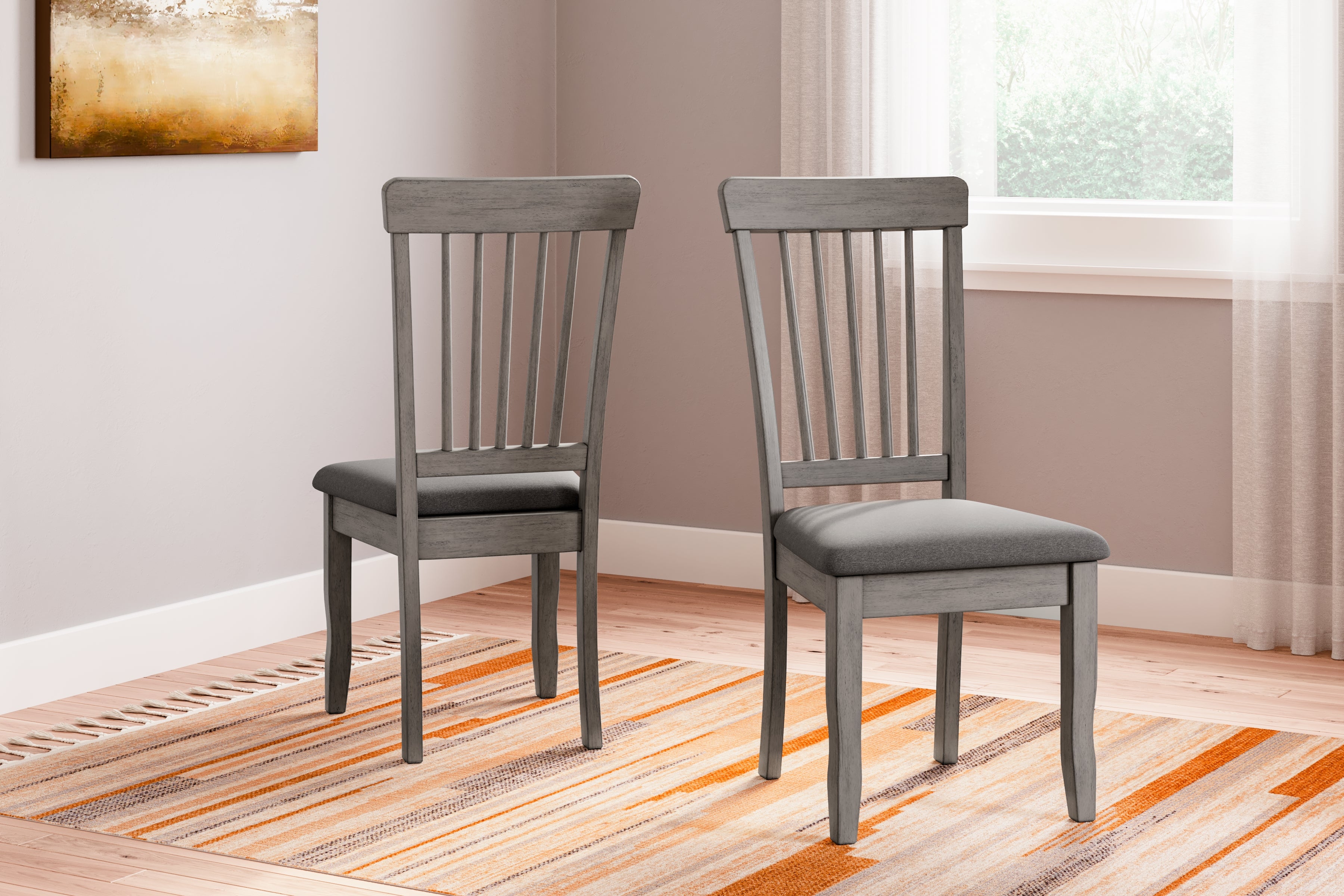 A2Z Furniture - Ashley Furniture - Shullden Dining Room - Dining Chair (Set of 2) / Gray - D194-01X2