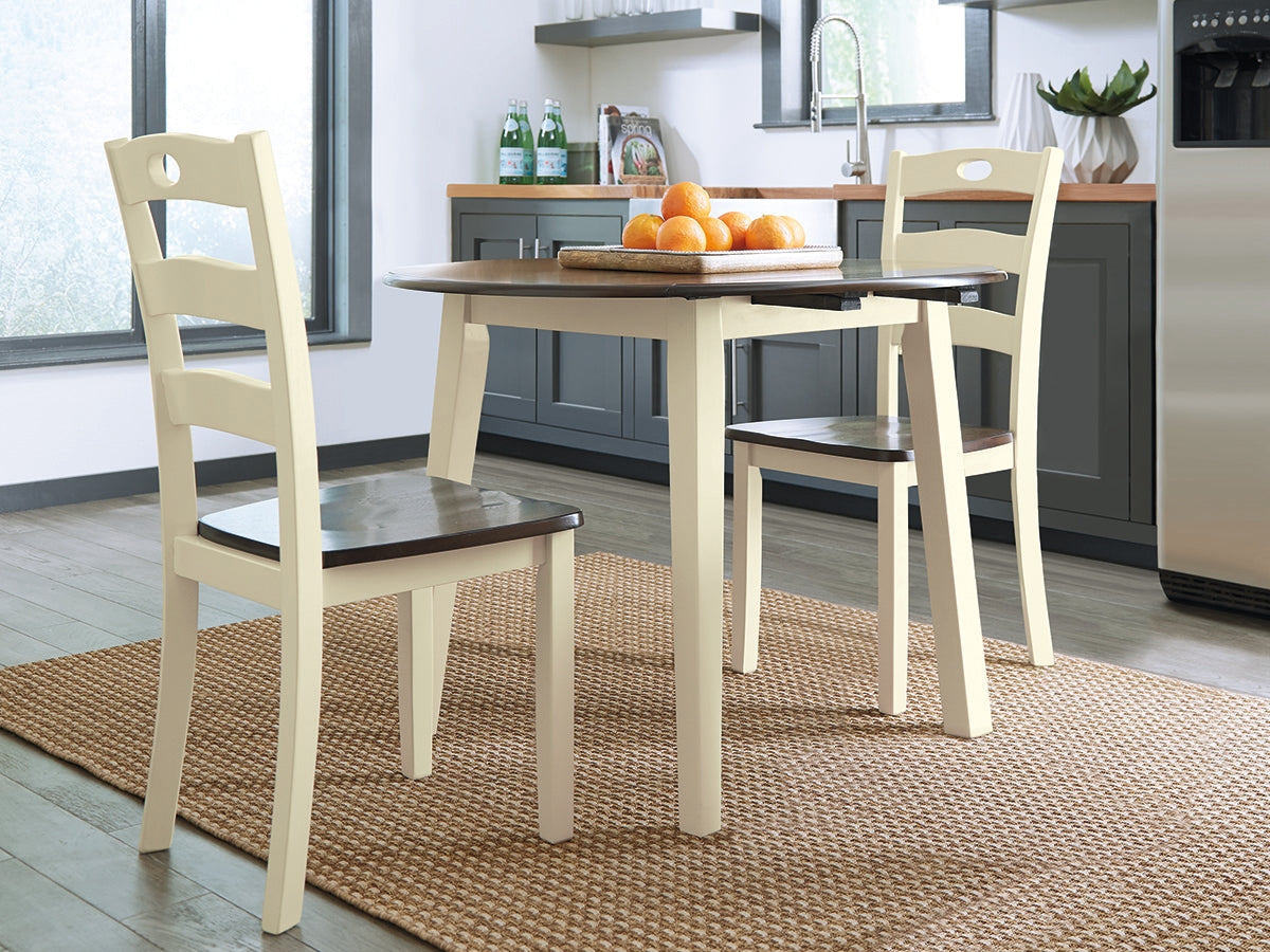 A2Z Furniture - Ashley Furniture - Woodanville Dining Room - Dining Chair (Set of 2) / Cream/Brown - D335-01X2