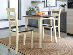 A2Z Furniture - Ashley Furniture - Woodanville Dining Room - Dining Chair (Set of 2) / Cream/Brown - D335-01X2