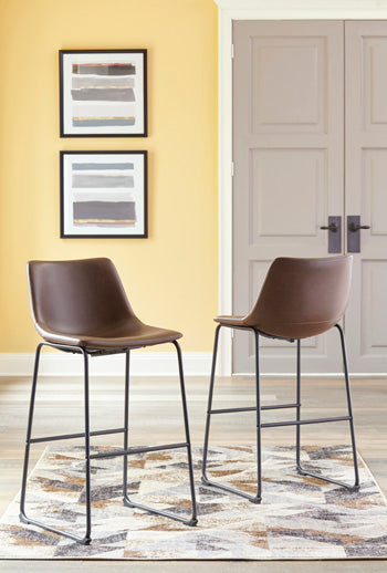 A2Z Furniture - Ashley Furniture - Centiar Dining Room - Pub Height Bar Stool (Set of 2) / Brown - D372-130X2