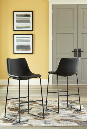 A2Z Furniture - Ashley Furniture - Centiar Dining Room - Pub Height Bar Stool (Set of 2) / Black - D372-630X2