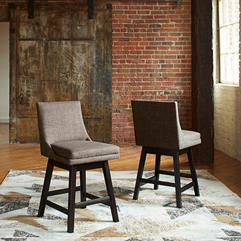 A2Z Furniture - Ashley Furniture - Tallenger Dining Room - Counter Height Bar Stool (Set of 2) / Light Gray - D380-424X2