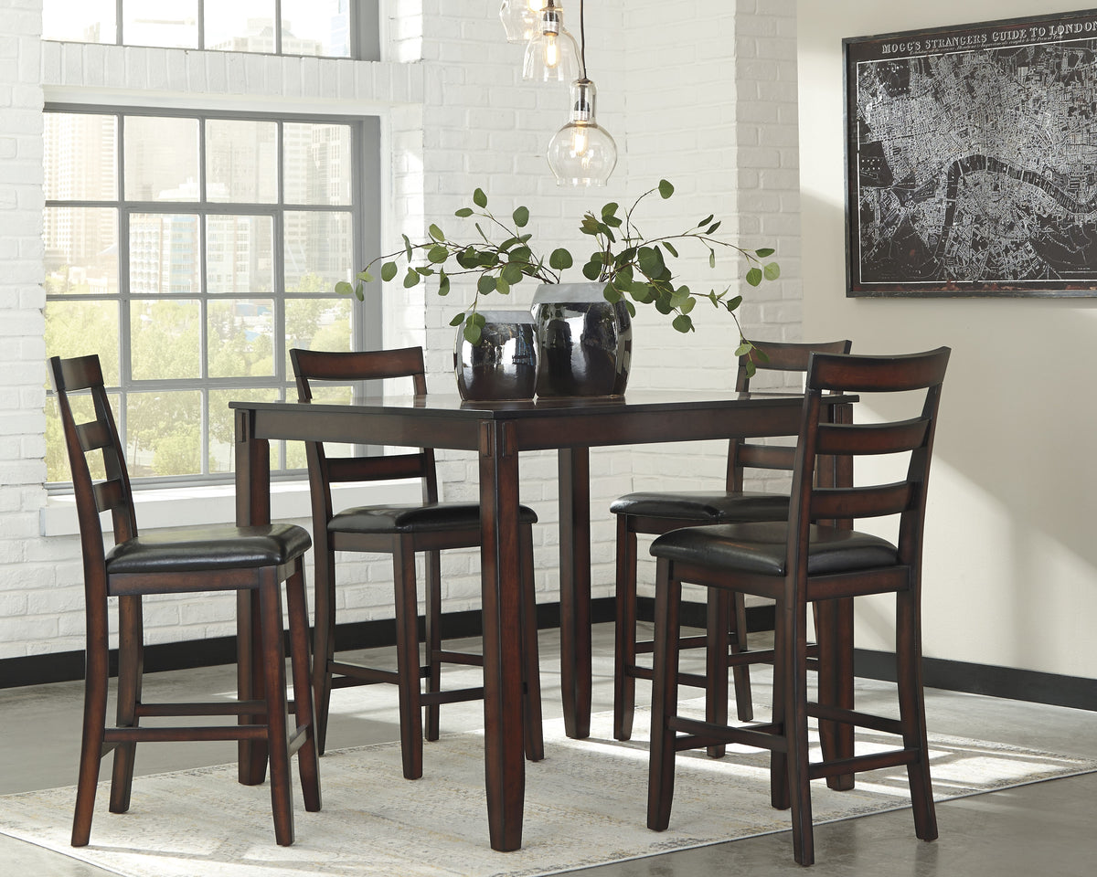 A2Z Furniture - Ashley Furniture - Coviar Dining Room - Dining Room Table Set (6/CN) / Brown - D385-325